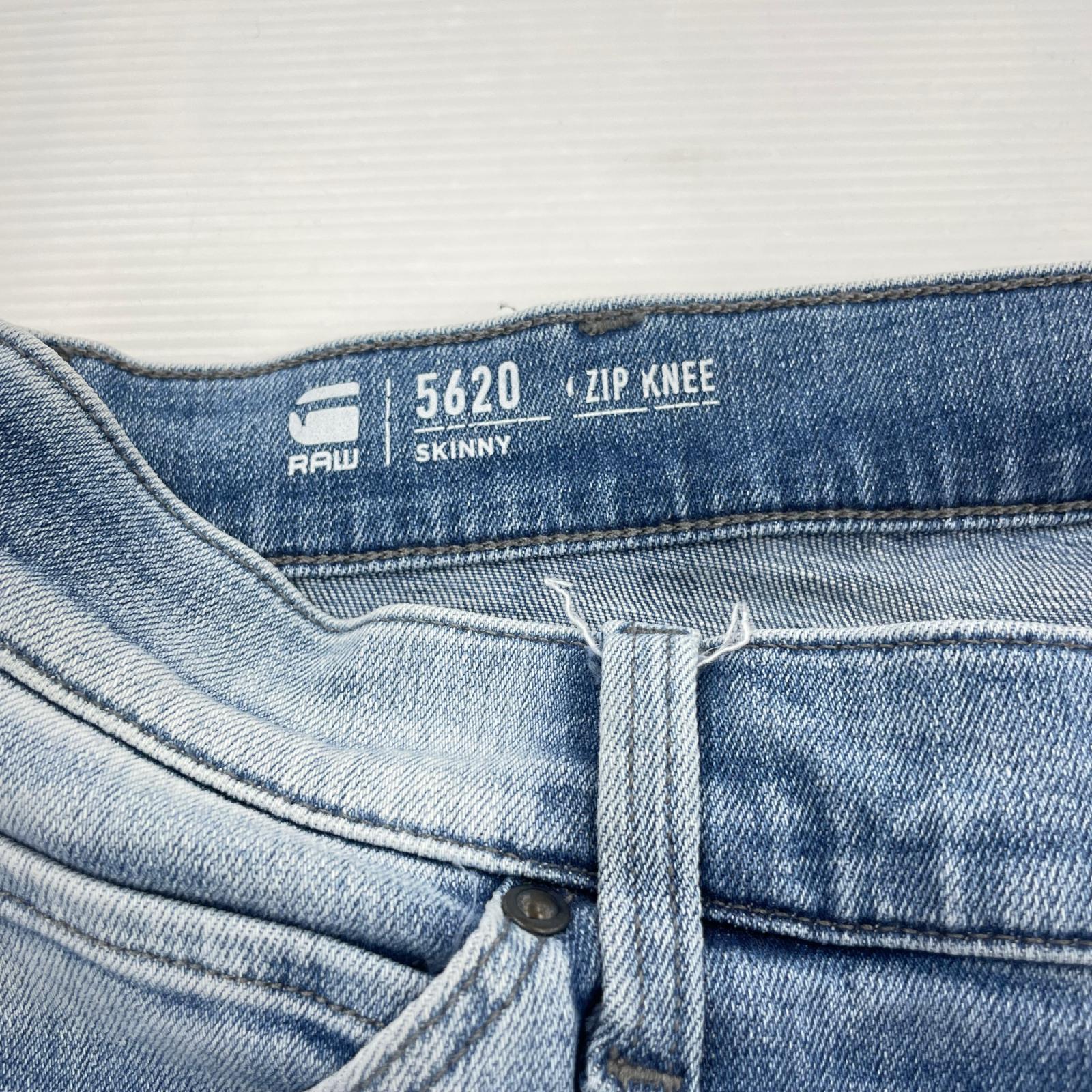 デニムパンツ 5620 3D ZIP KNEE SKINNY (33) 33 ブルー