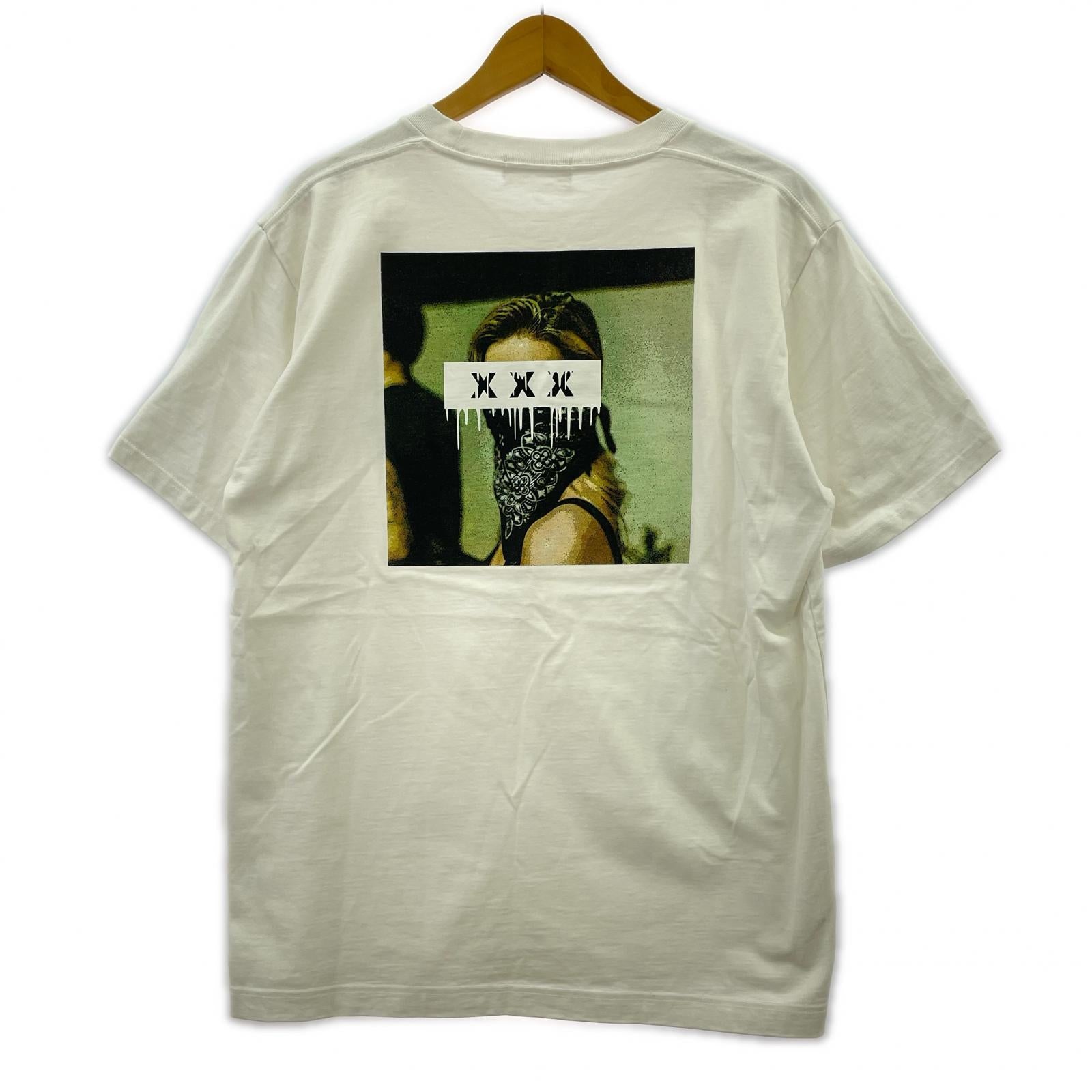 半袖Tシャツ バックプリント 白 (M) M ホワイト