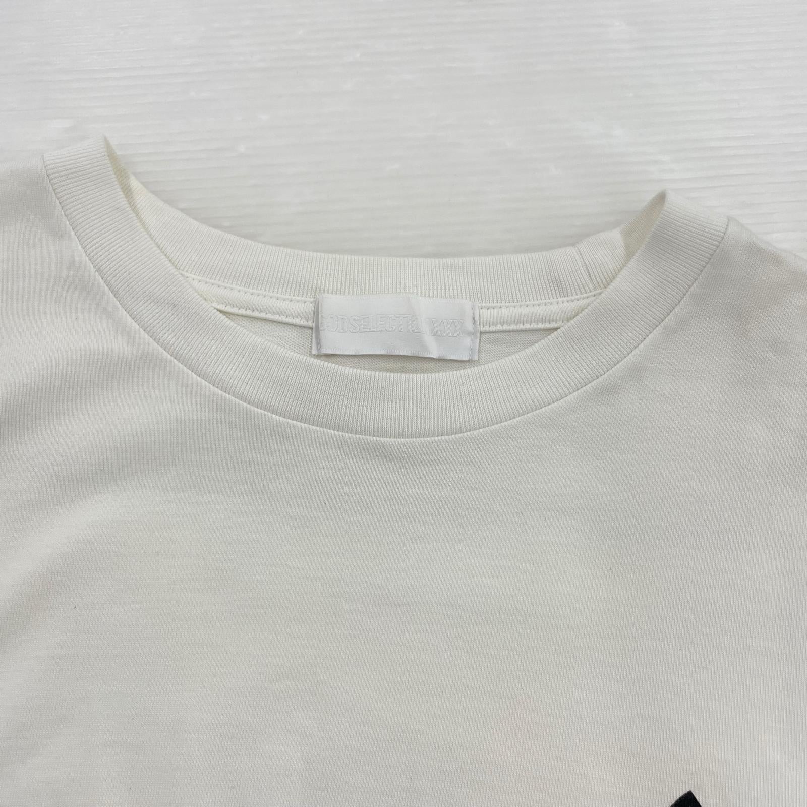 半袖Tシャツ バックプリント 白 (M) M ホワイト
