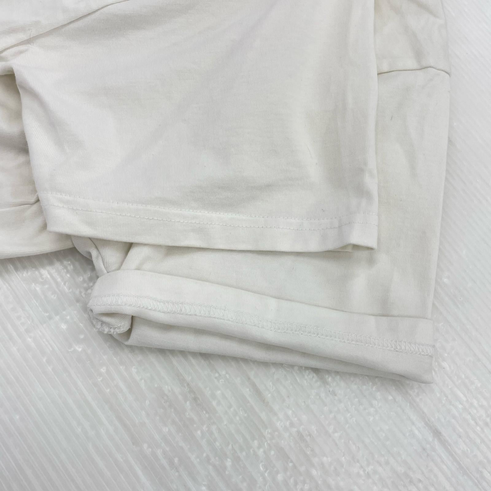半袖Tシャツ バックプリント 白 (M) M ホワイト