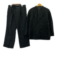 セットアップ 24SS/リネン ダブルブレステッドスーツ/3/Z01-08001 3 ブラック
