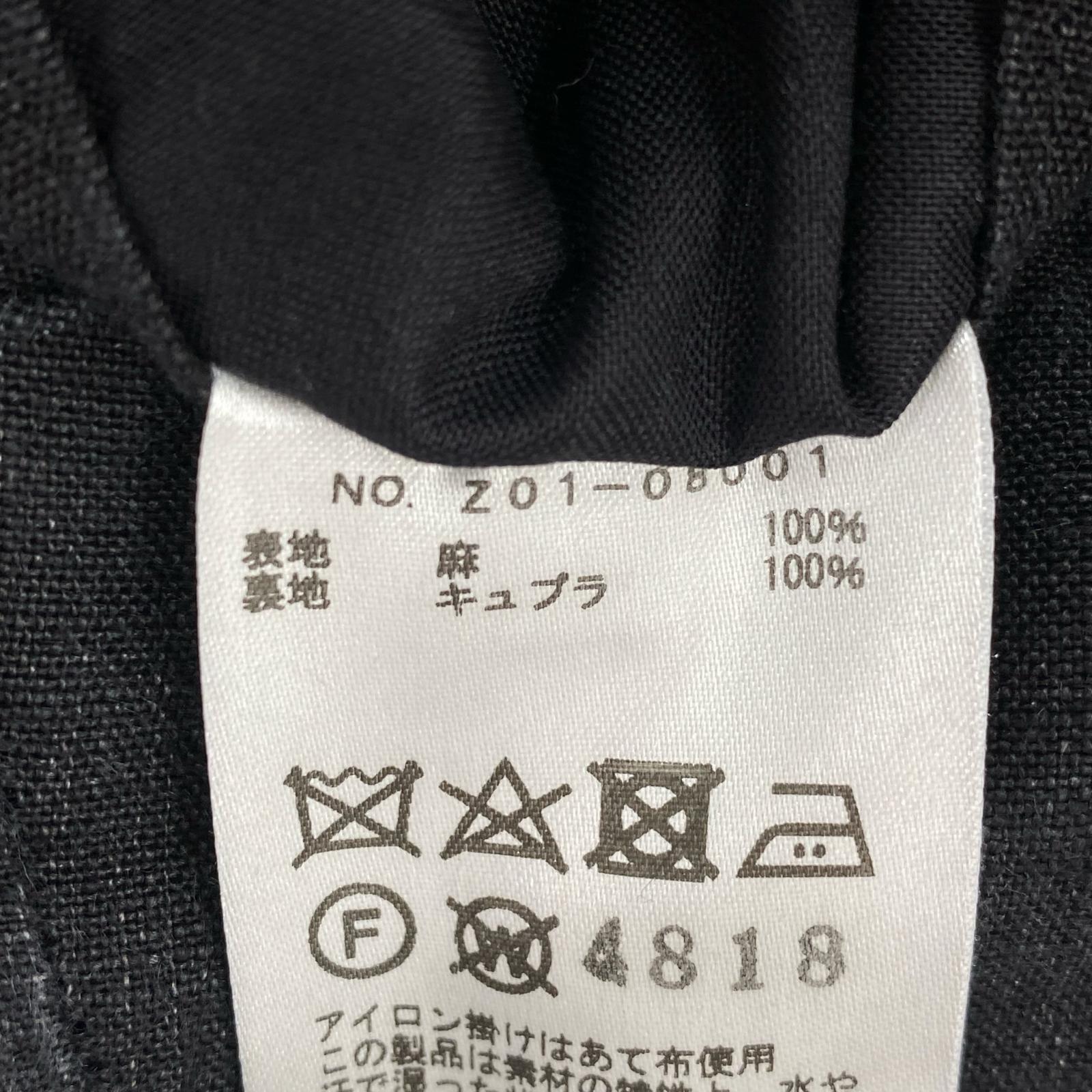 セットアップ 24SS/リネン ダブルブレステッドスーツ/3/Z01-08001 3 ブラック