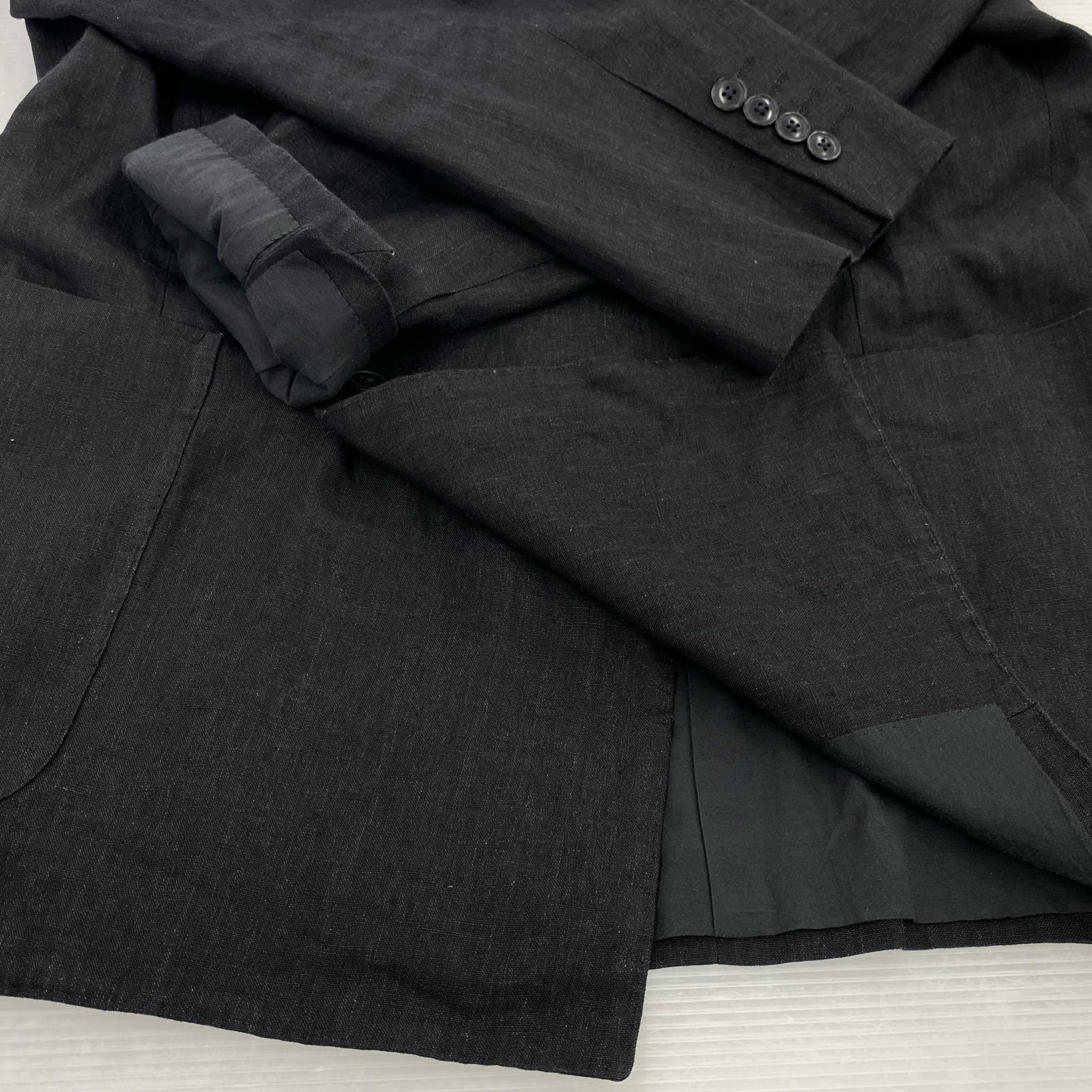 セットアップ 24SS/リネン ダブルブレステッドスーツ/3/Z01-08001 3 ブラック