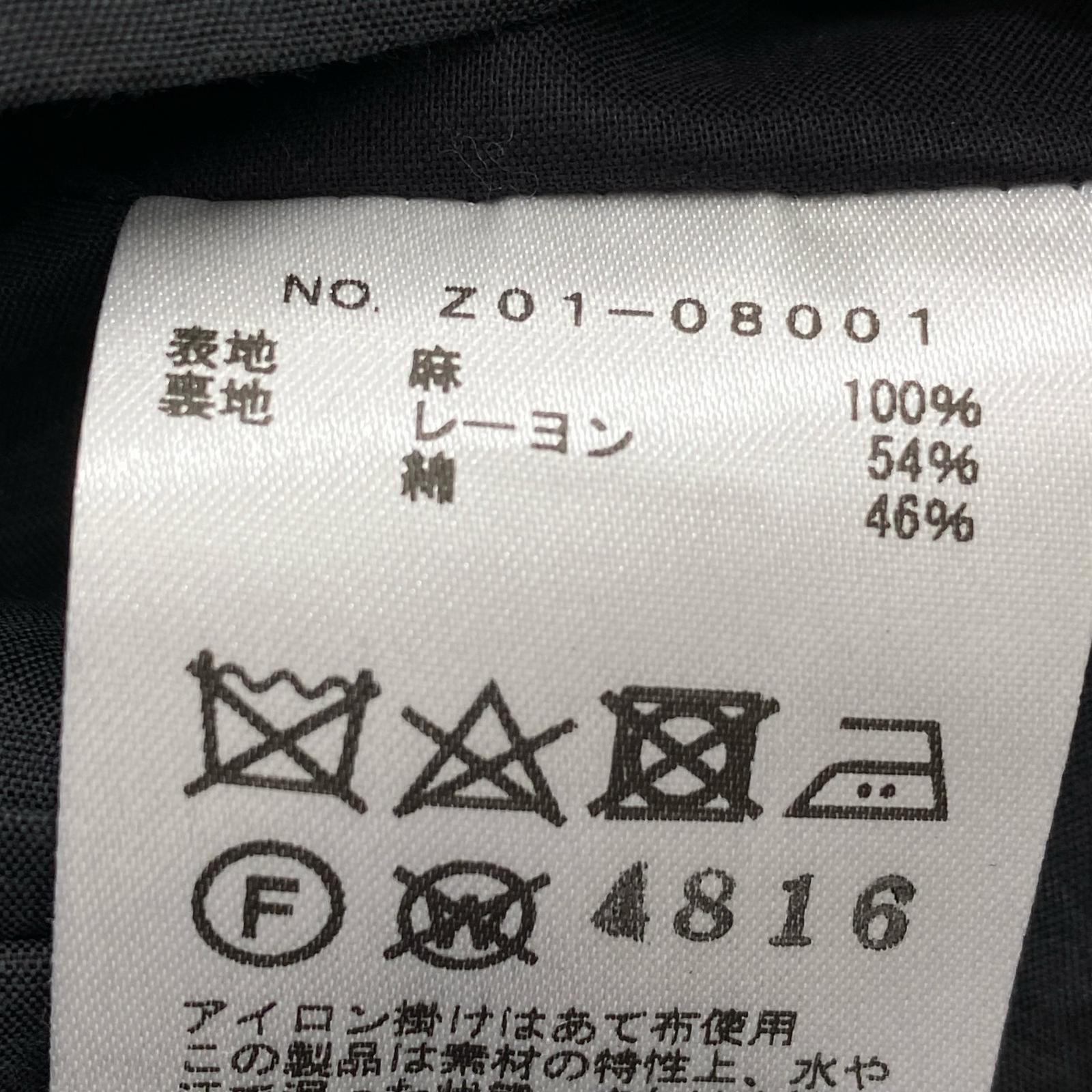 セットアップ 24SS/リネン ダブルブレステッドスーツ/3/Z01-08001 3 ブラック