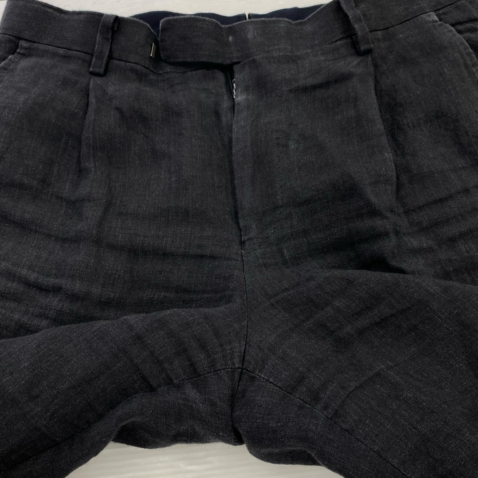 セットアップ 24SS/リネン ダブルブレステッドスーツ/3/Z01-08001 3 ブラック