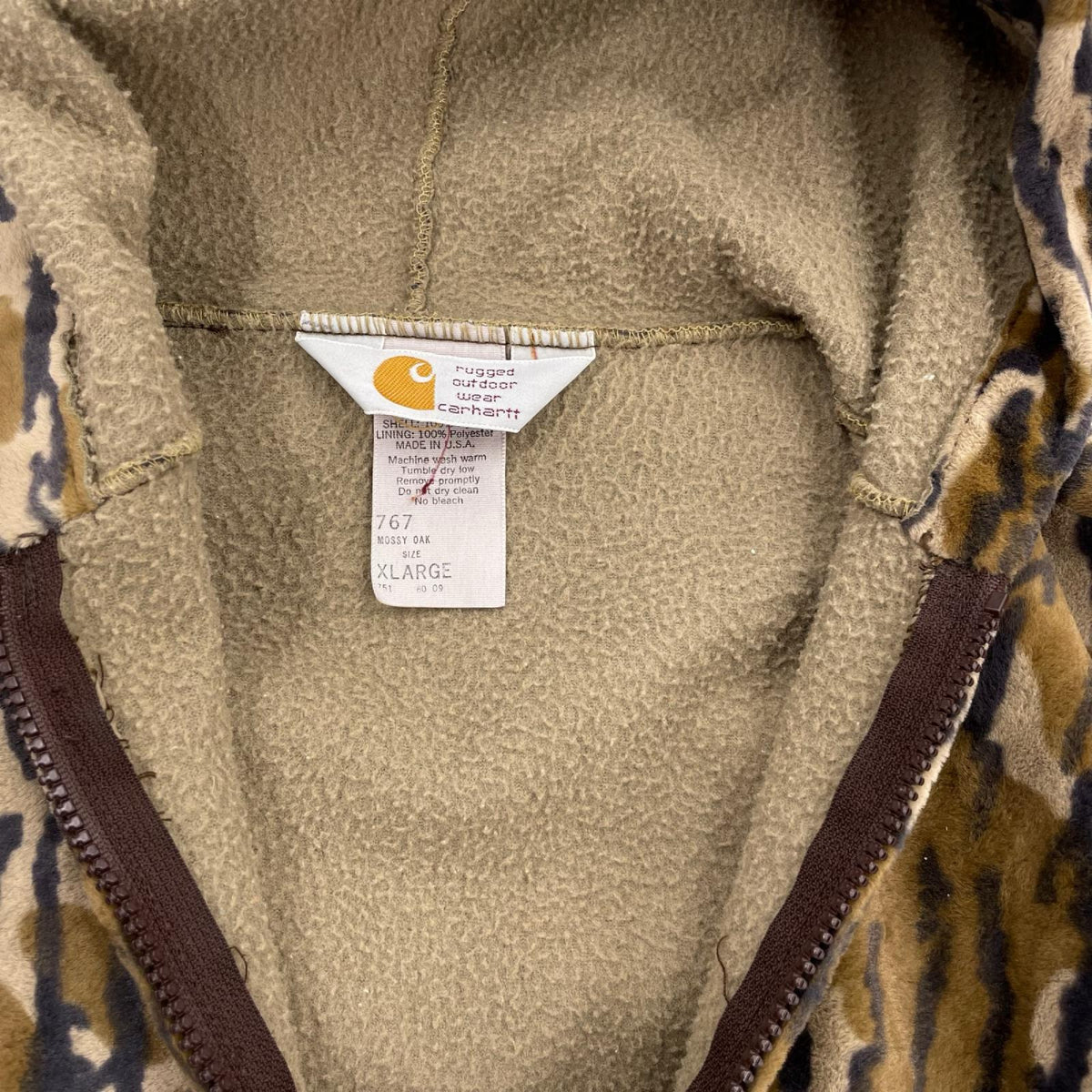 ジャケット 767Mossy Oak Camo Fleece Hooded Jaket