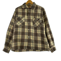 長袖シャツ 50s DON JUAN オープンカラー ウール チェック M M