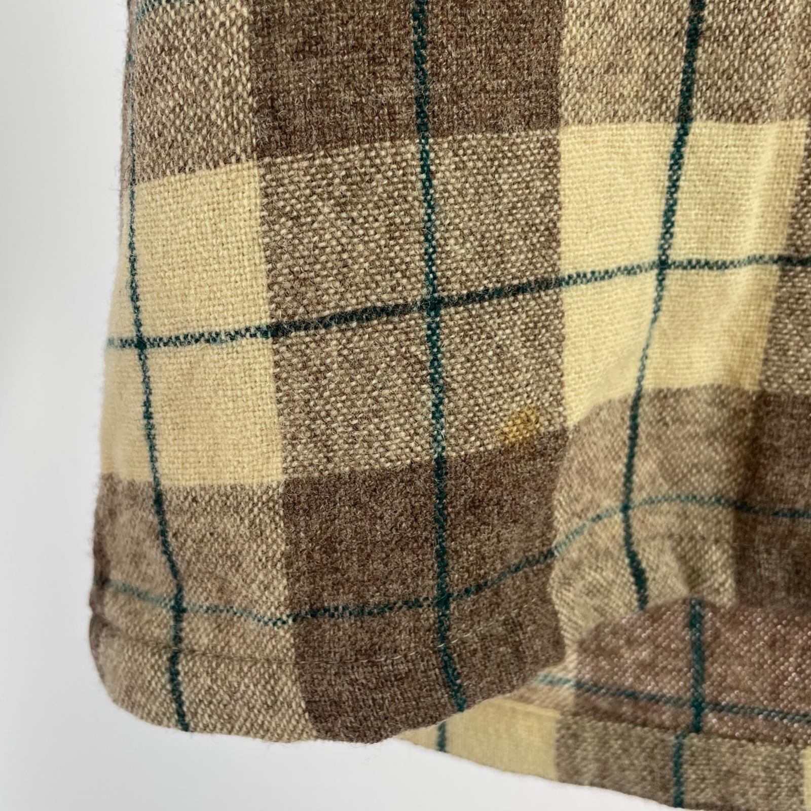 長袖シャツ 50s DON JUAN オープンカラー ウール チェック M M
