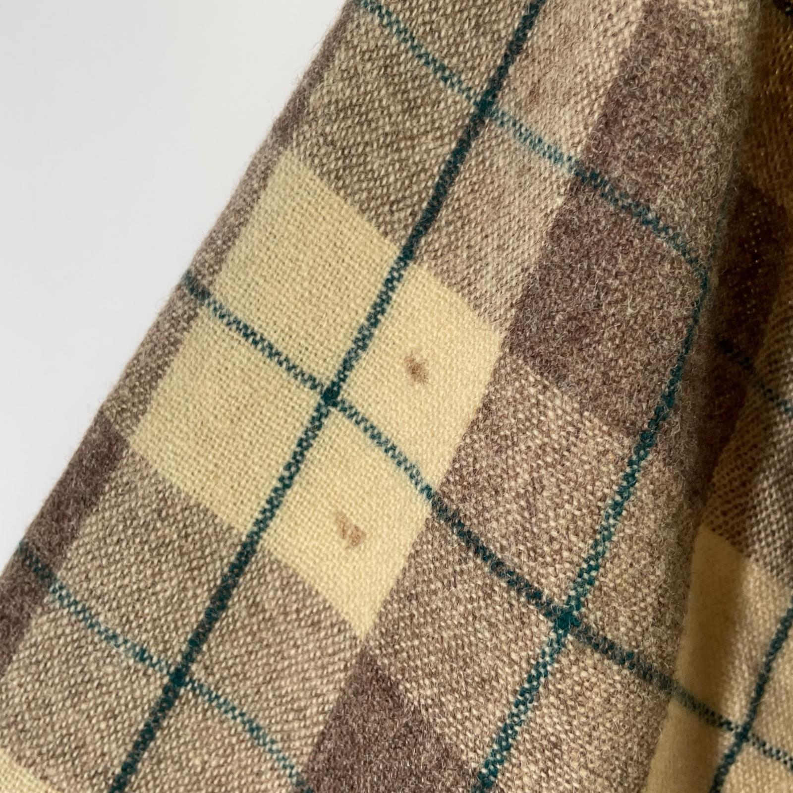 長袖シャツ 50s DON JUAN オープンカラー ウール チェック M M