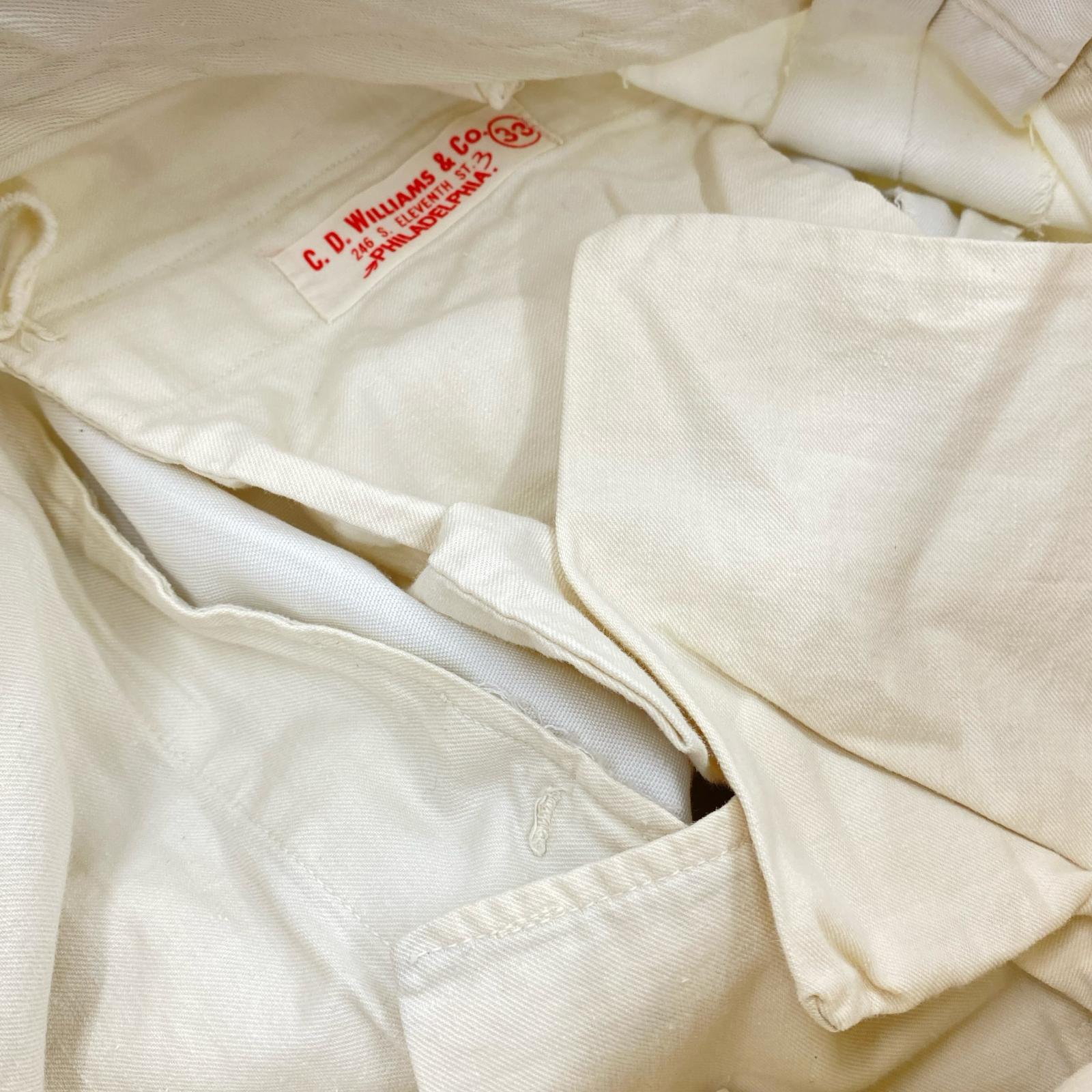 パンツ 50s USMC CHINO TROUSER W32 ホワイト
