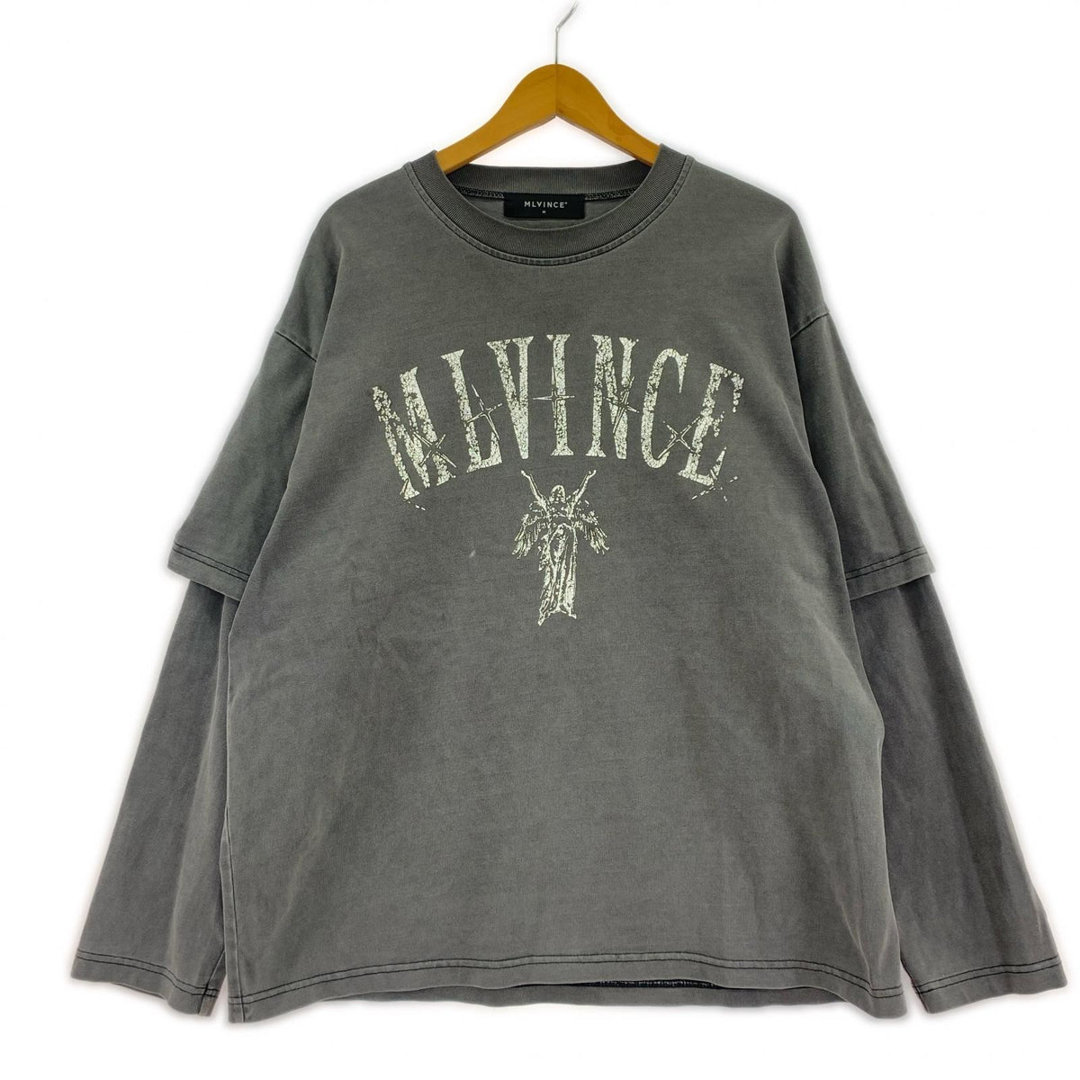 長袖Tシャツ MLVINCE レイヤードカットソー M