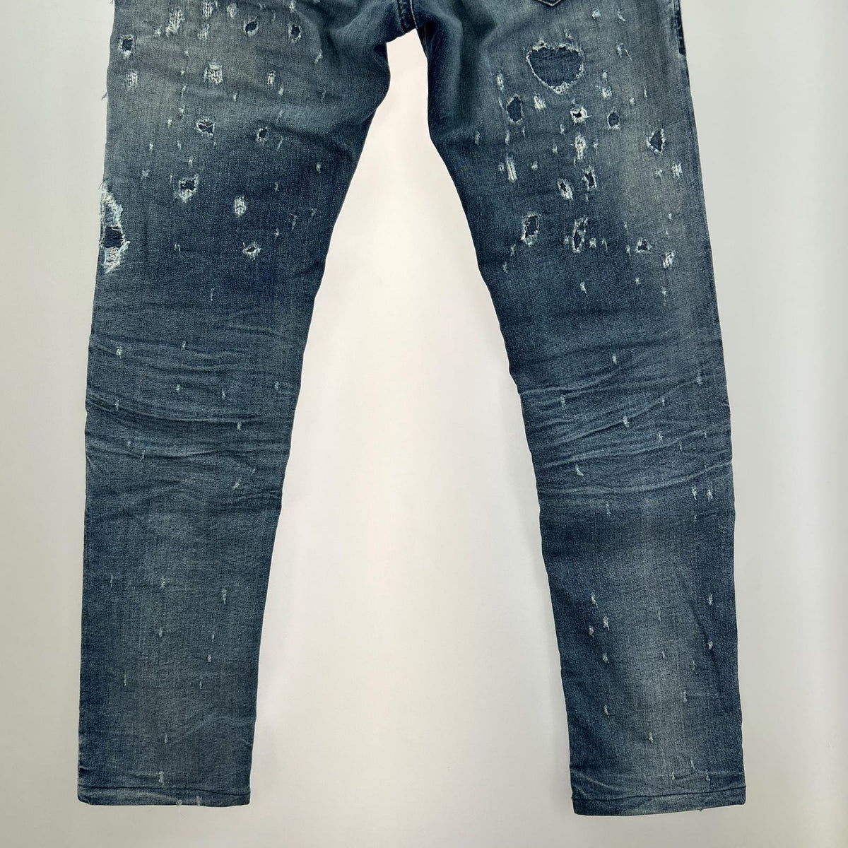 デニムパンツ THOMMER リペア加工 デニムスウェット 28 ネイビー