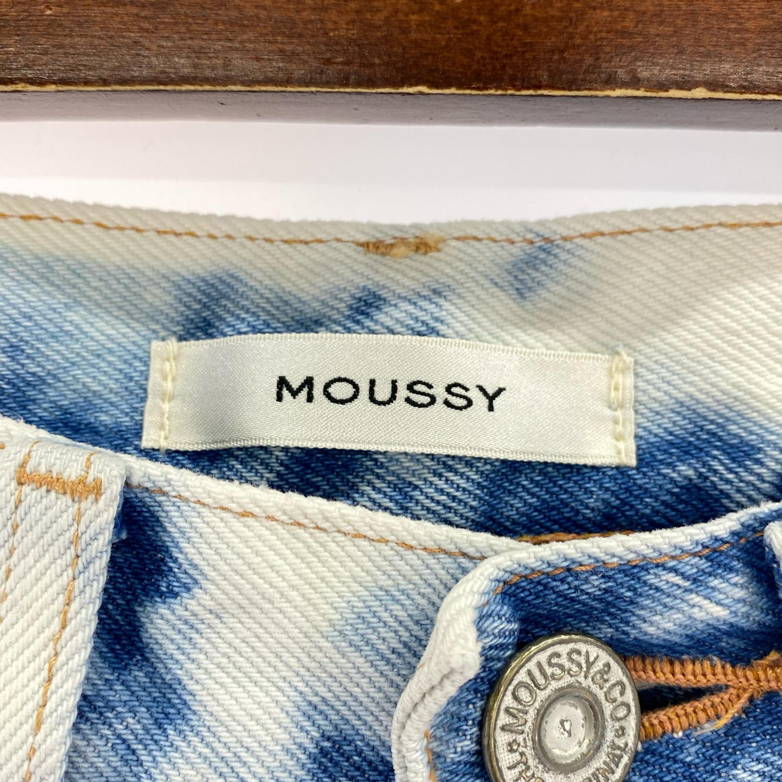 デニムパンツ MOUSSY ブリーチ加工デニム