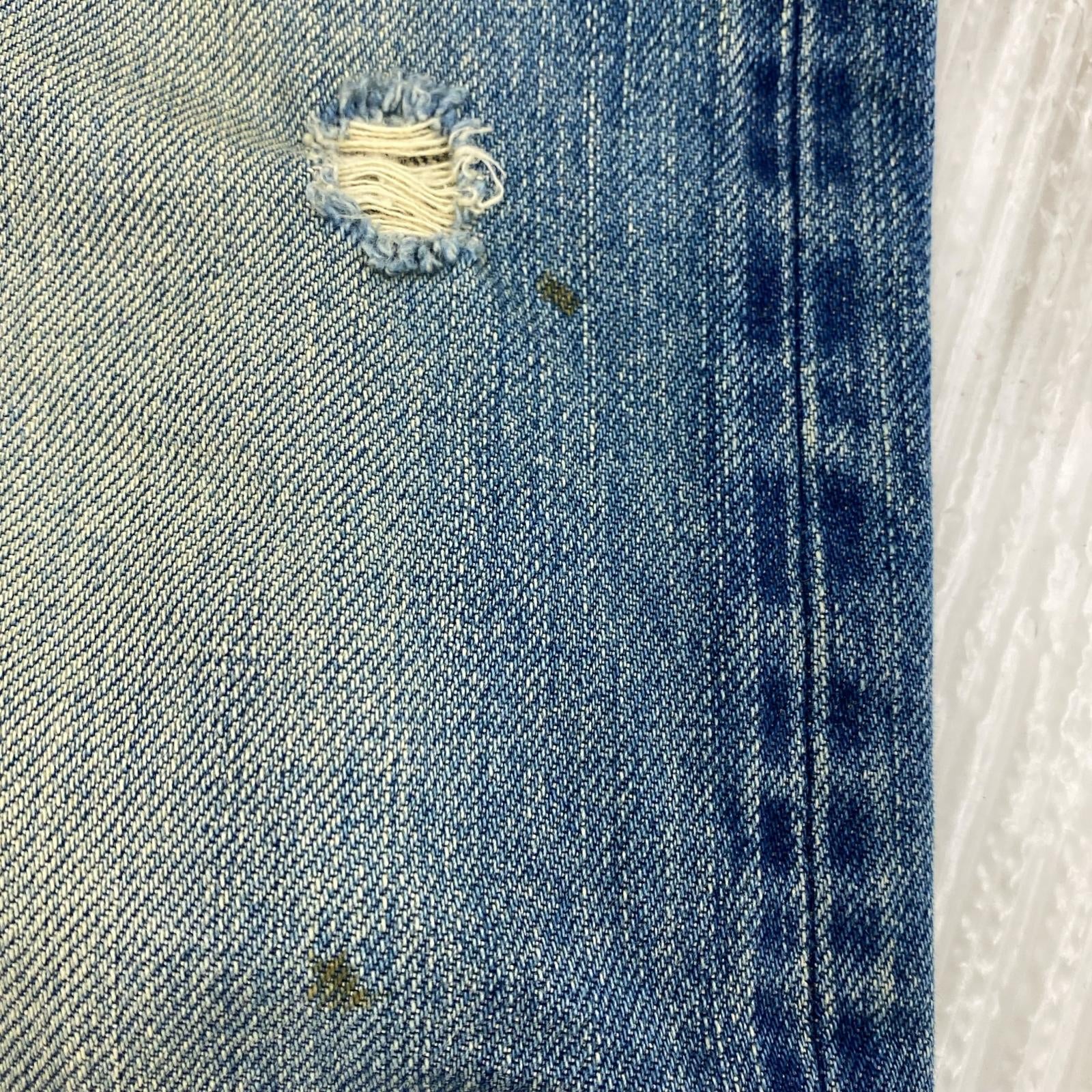デニムパンツ HYSTERIC GLAMOUR 加工スタッズデニムパンツ 32 ブルー
