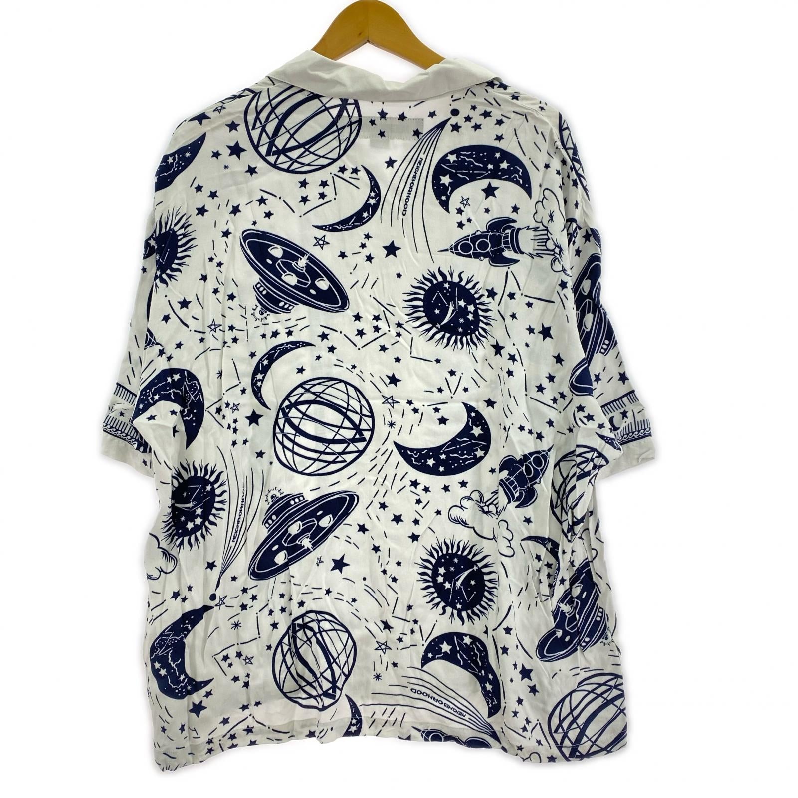半袖シャツ COSMIC HAWAIIAN SHIR/サイズL L ホワイト
