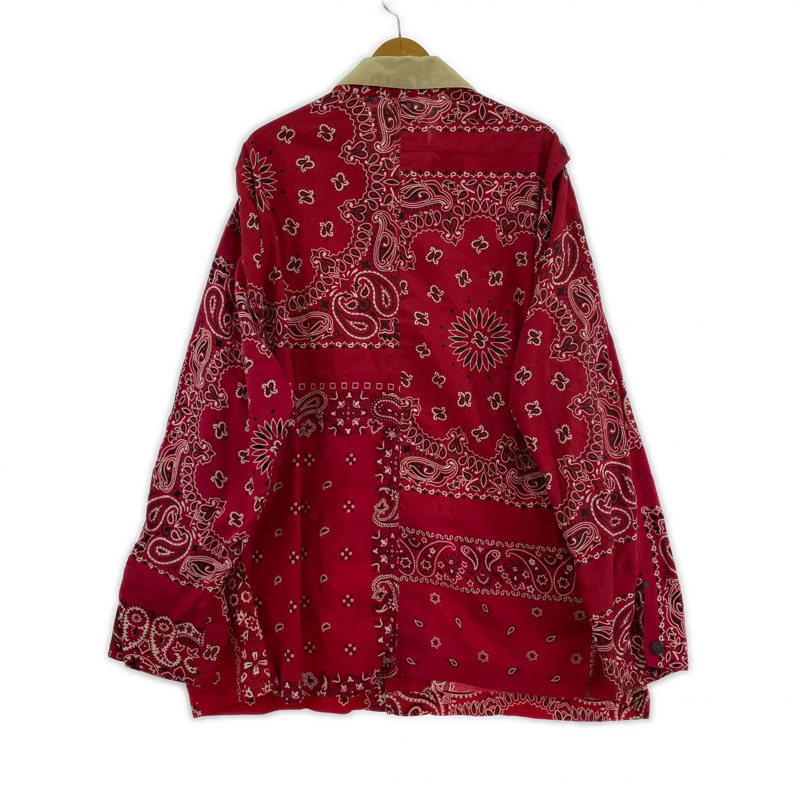 ジャケット BANDANA BURN COAT 3 RED 3 レッド