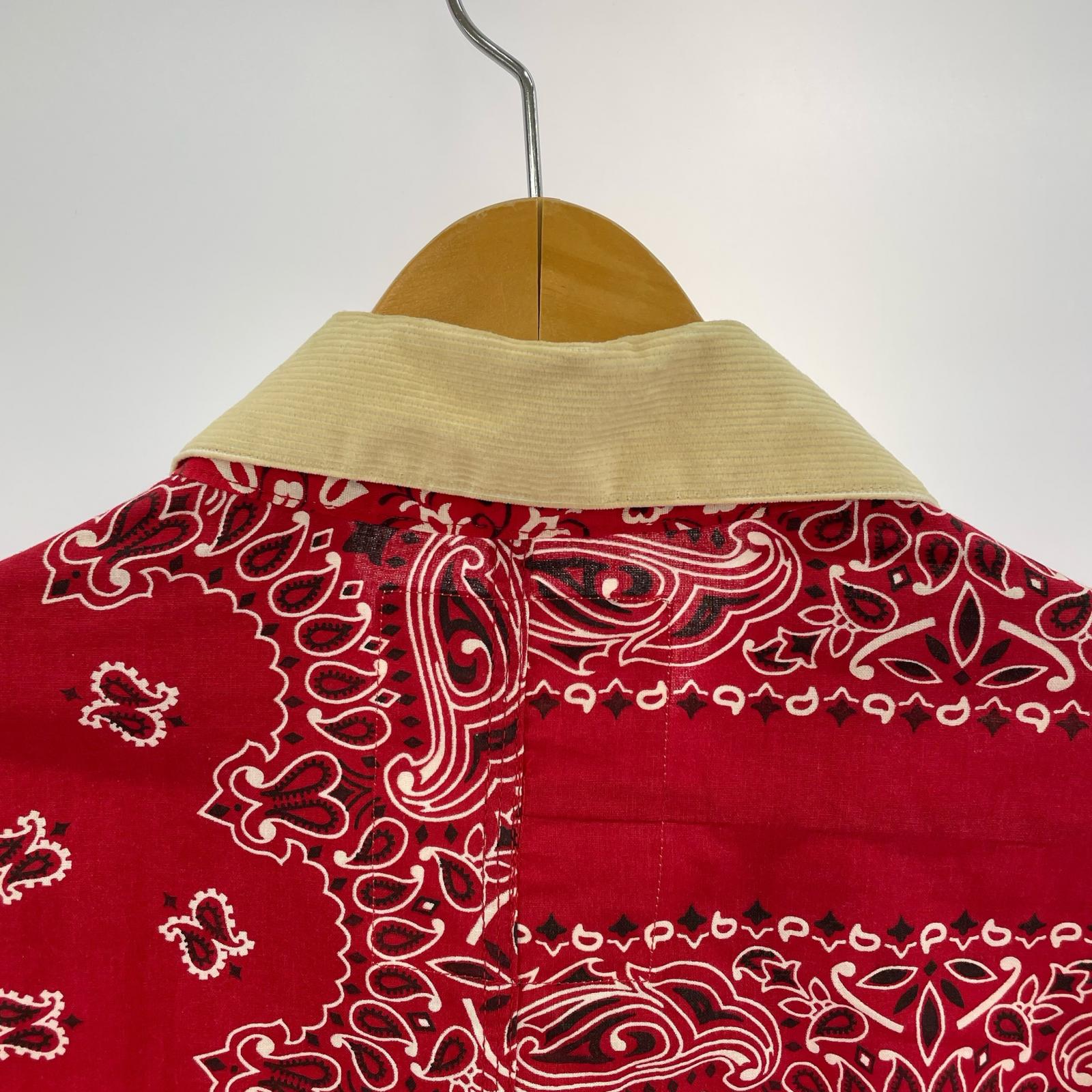 ジャケット BANDANA BURN COAT 3 RED 3 レッド