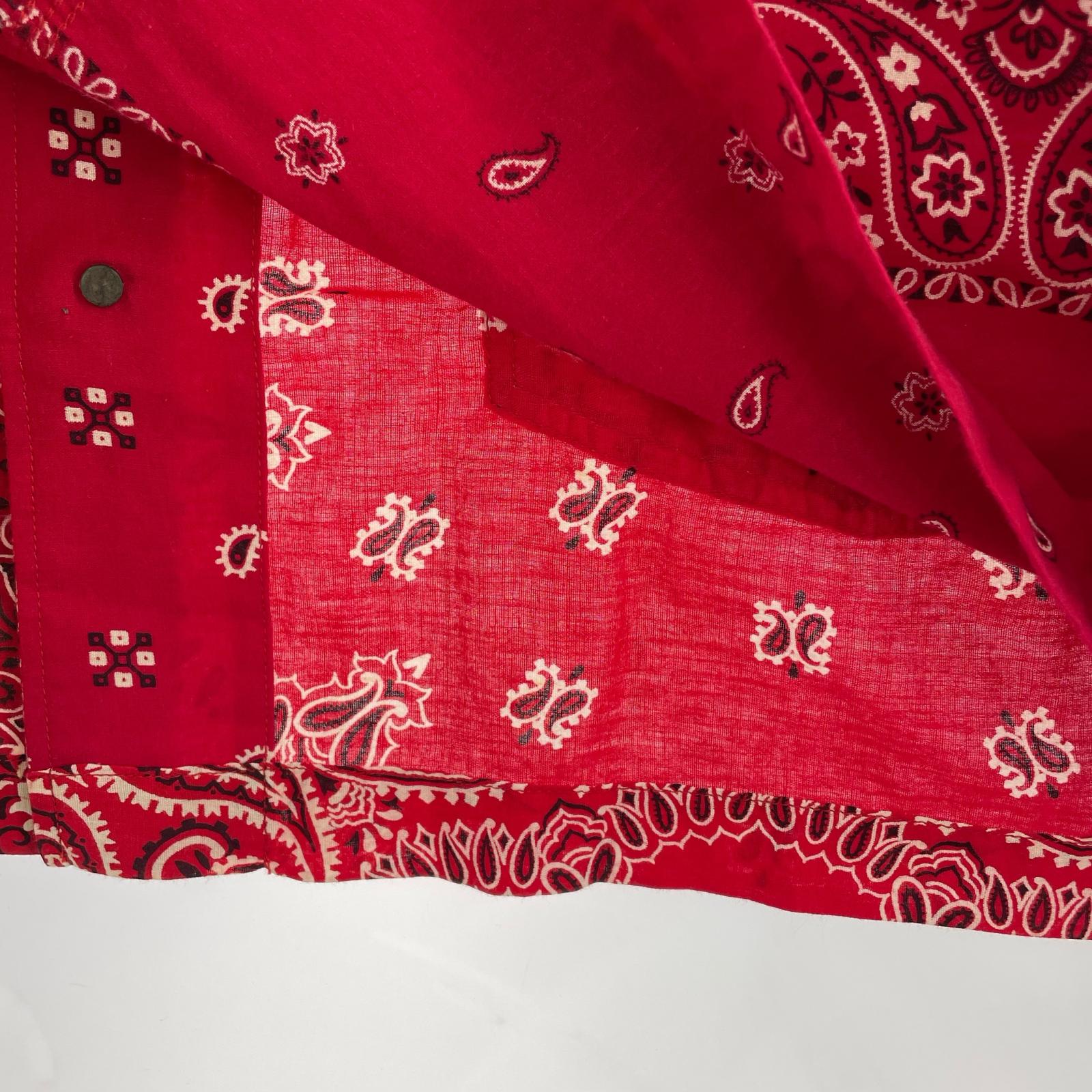 ジャケット BANDANA BURN COAT 3 RED 3 レッド