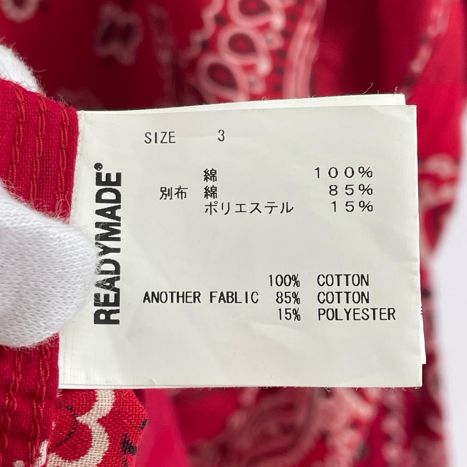 ジャケット BANDANA BURN COAT 3 RED 3 レッド