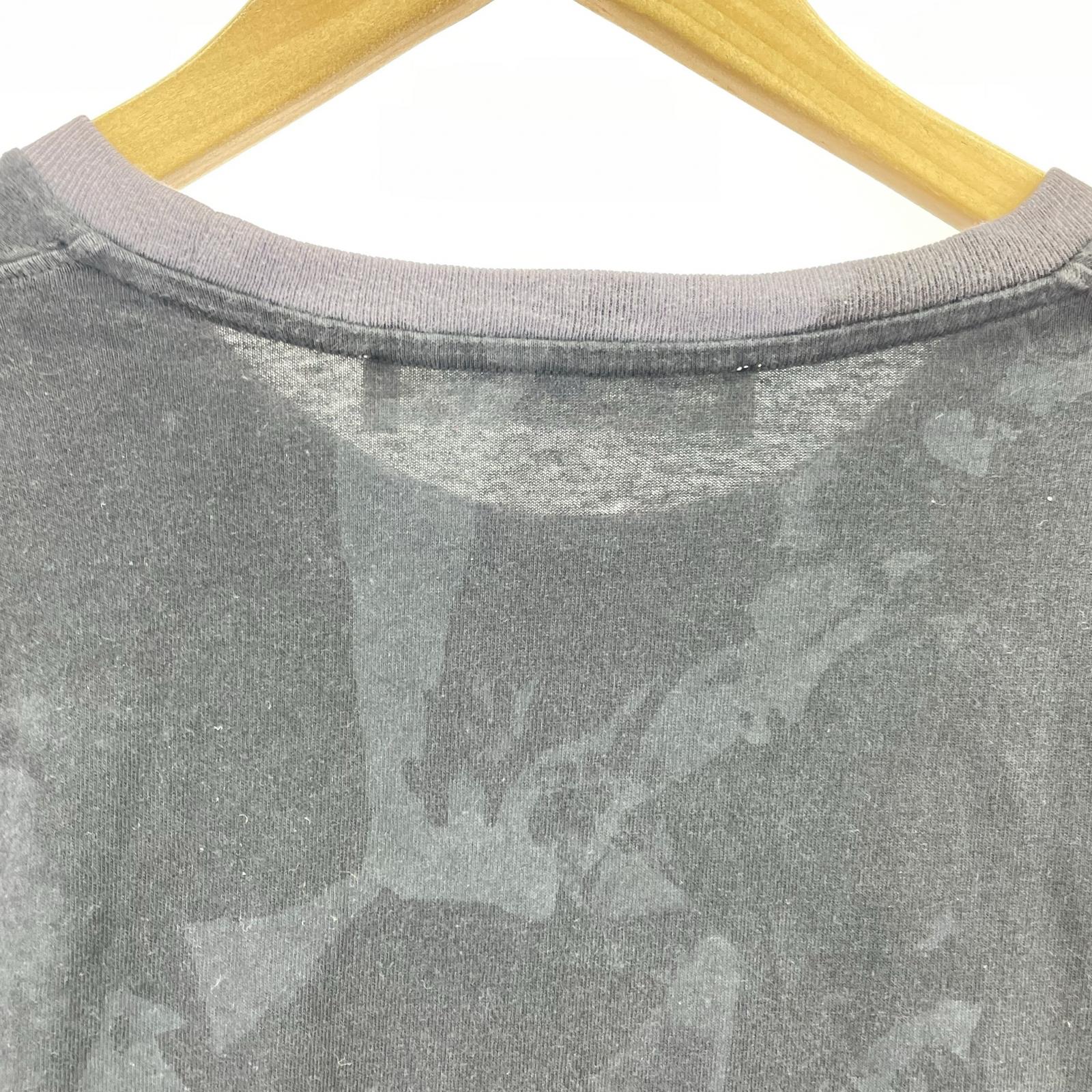 長袖Tシャツ OFF-WHITE L/S Tie Dye Tshirt 黒 (L) L ブラック