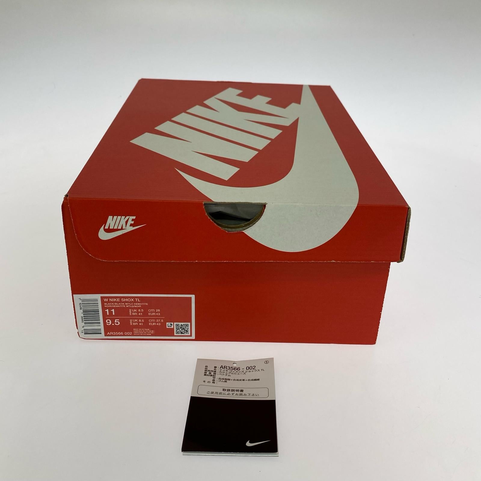 スニーカー Nike Shox TL Black and Max Orange AR3566-002 (28) 28cm (US10 UK9 1/2 EU46) ブラック