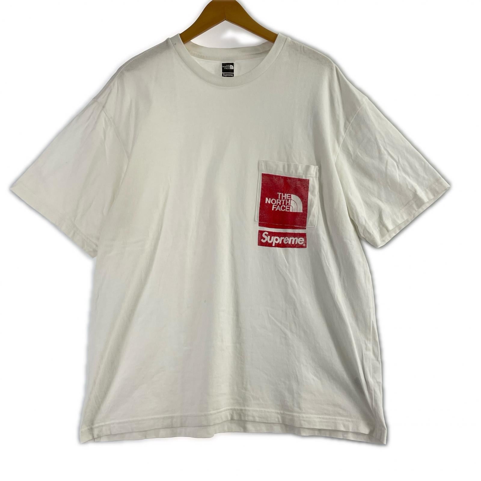 半袖Tシャツ THE NORTH FACE Printed Pocket Tee M 白 M ホワイト