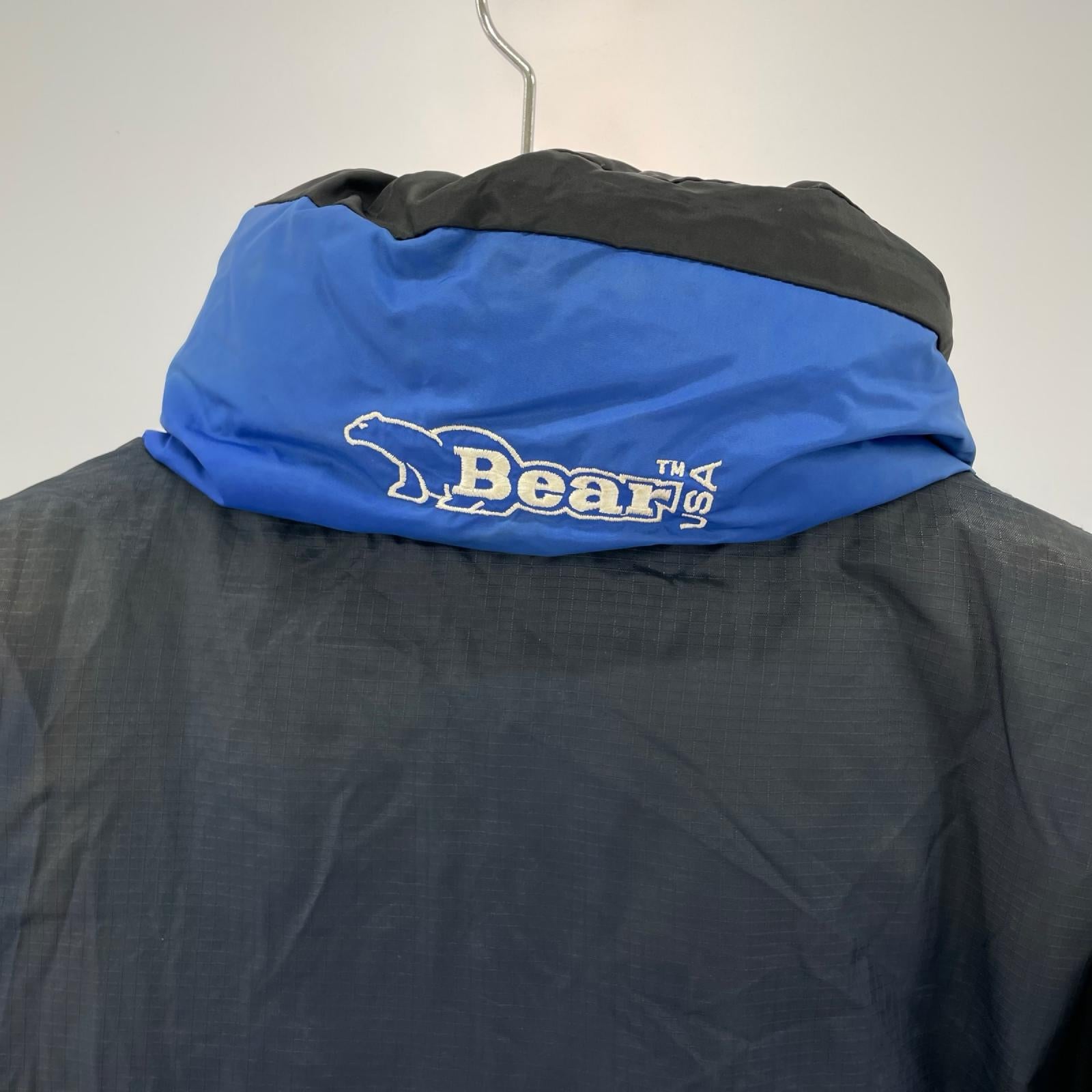 ダウンジャケット BEAR ダウンジャケット 青 L