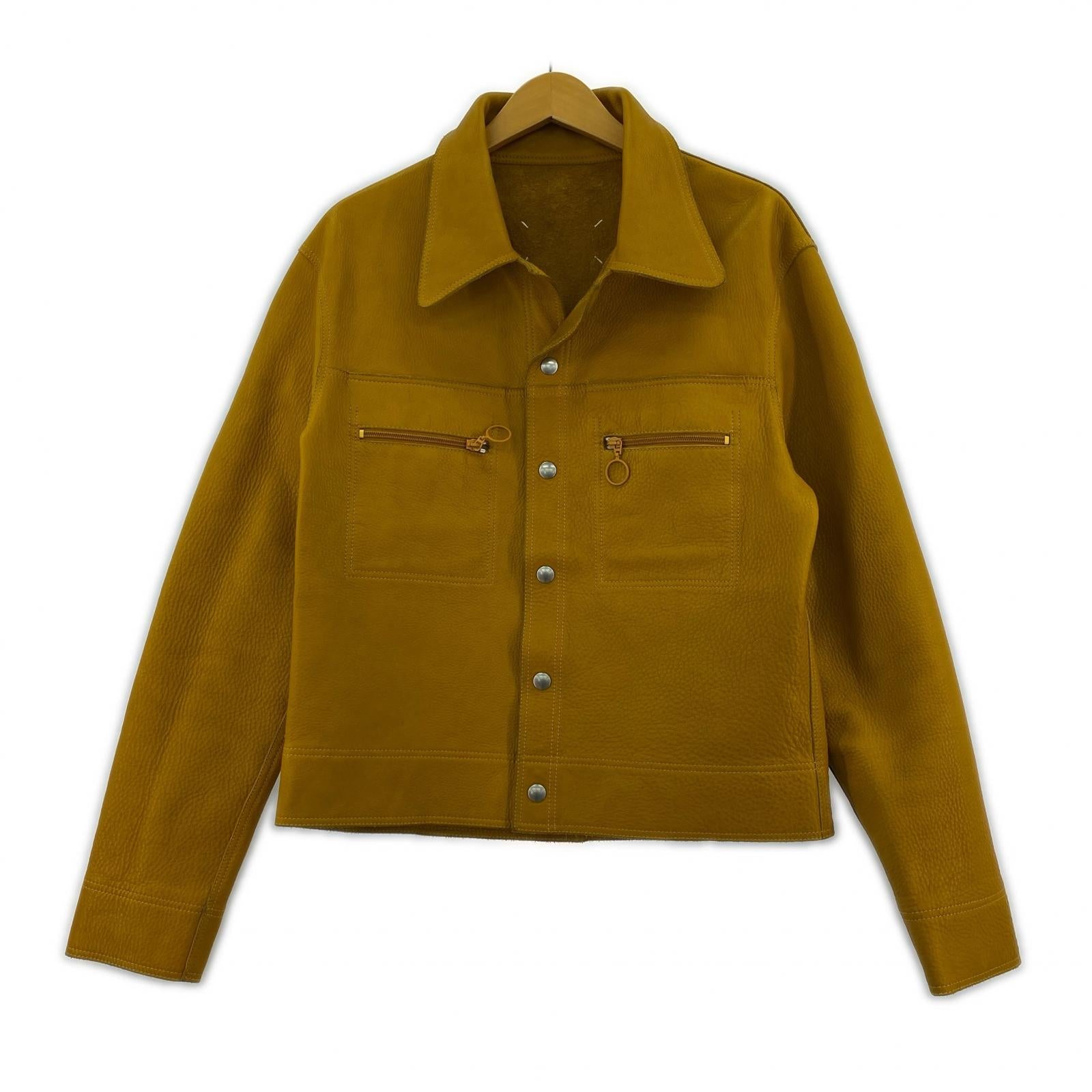 ジャケット MAISON MARGIELA Reversible Leather Sports Jacket リバーシブルレザージャケット キャメル