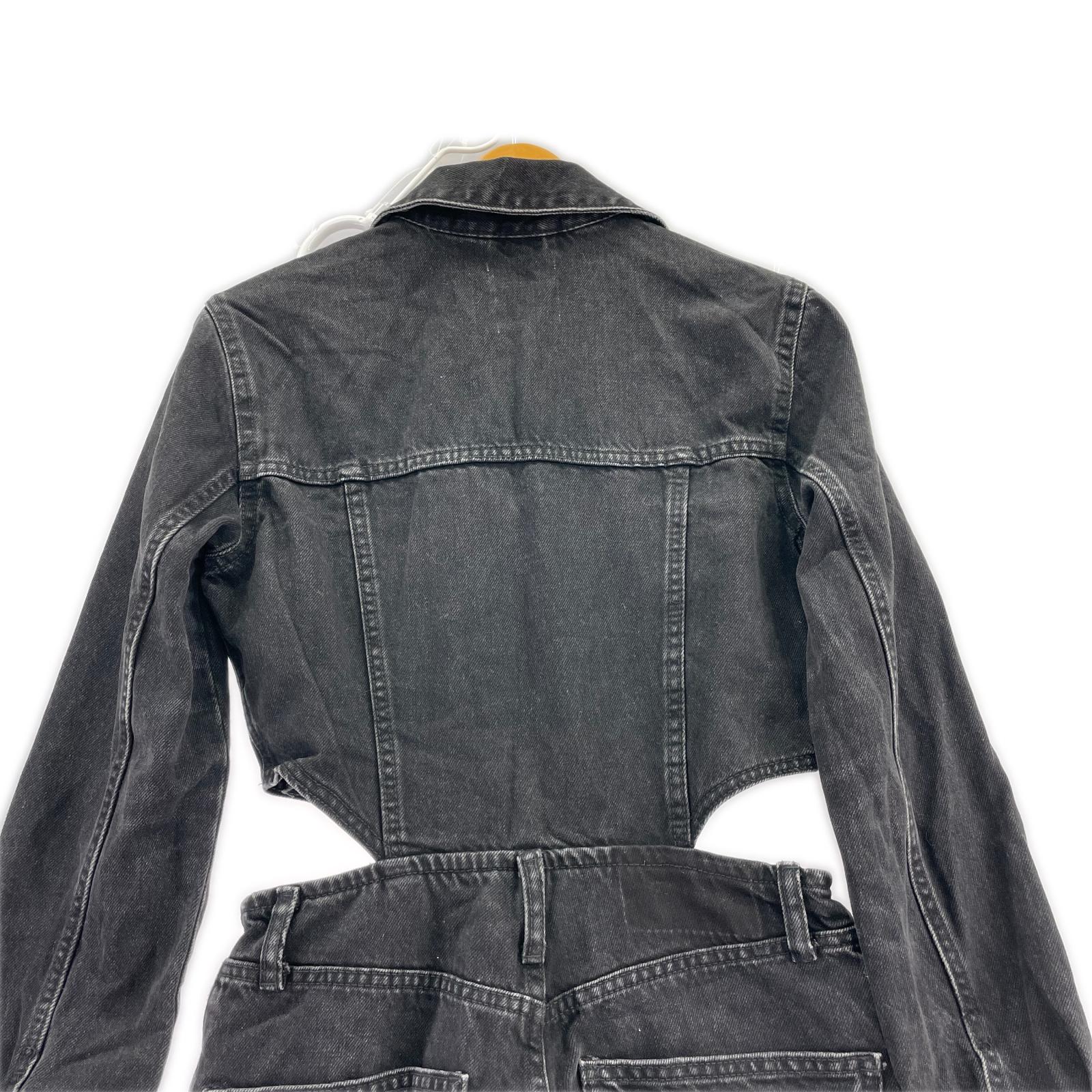 サロペット ジャンプスーツ XS BLK ブラック