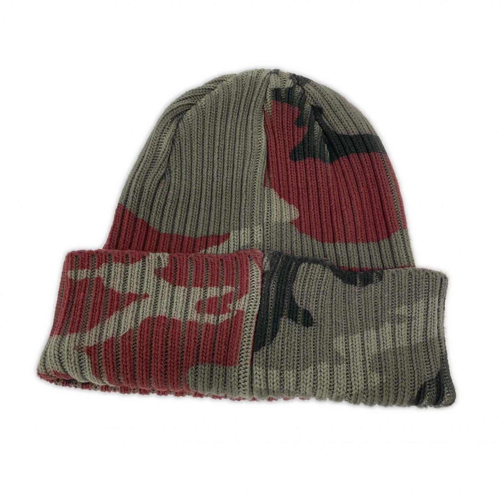 ニットキャップ 26SS Overdyed Beanie Red Camo ニットキャップ