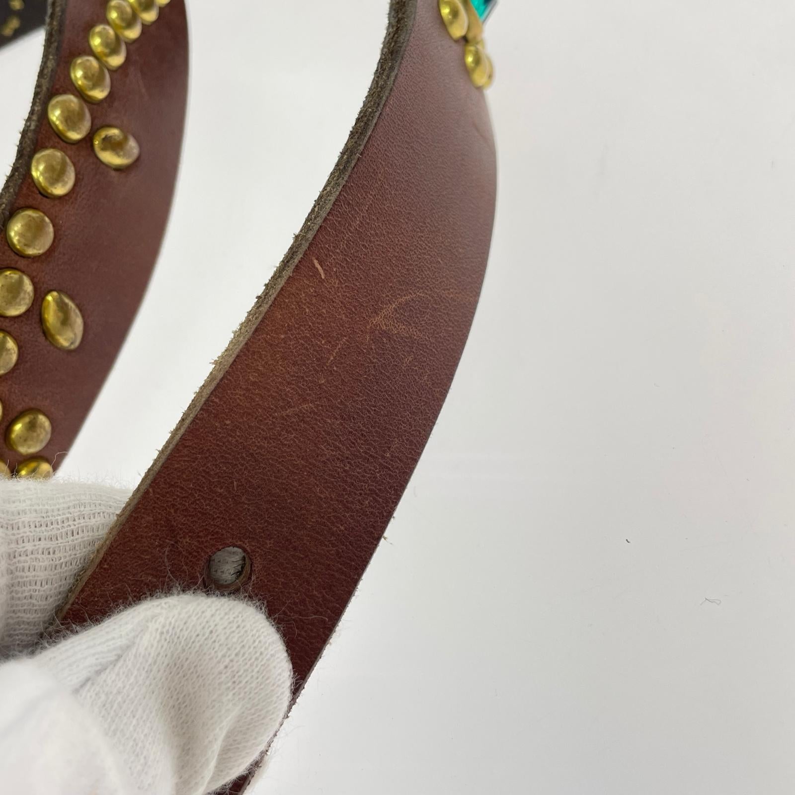 その他アクセサリー JEWEL STUDDED LEATHER BELT