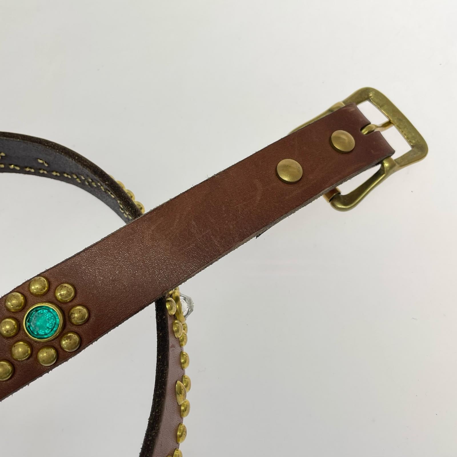 その他アクセサリー JEWEL STUDDED LEATHER BELT
