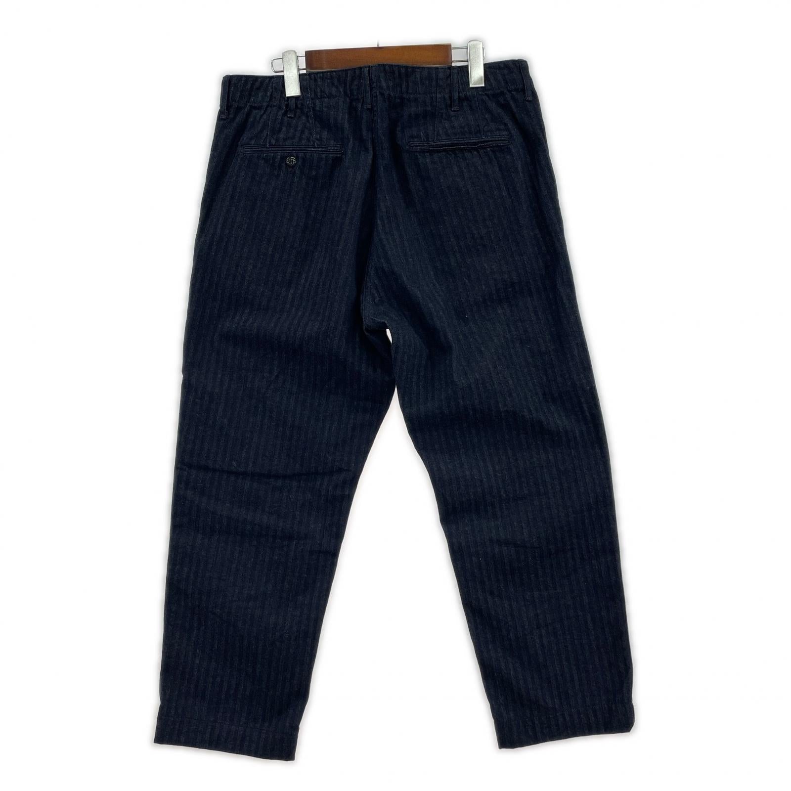 パンツ Indigo Herringbone Officer Trousers W34