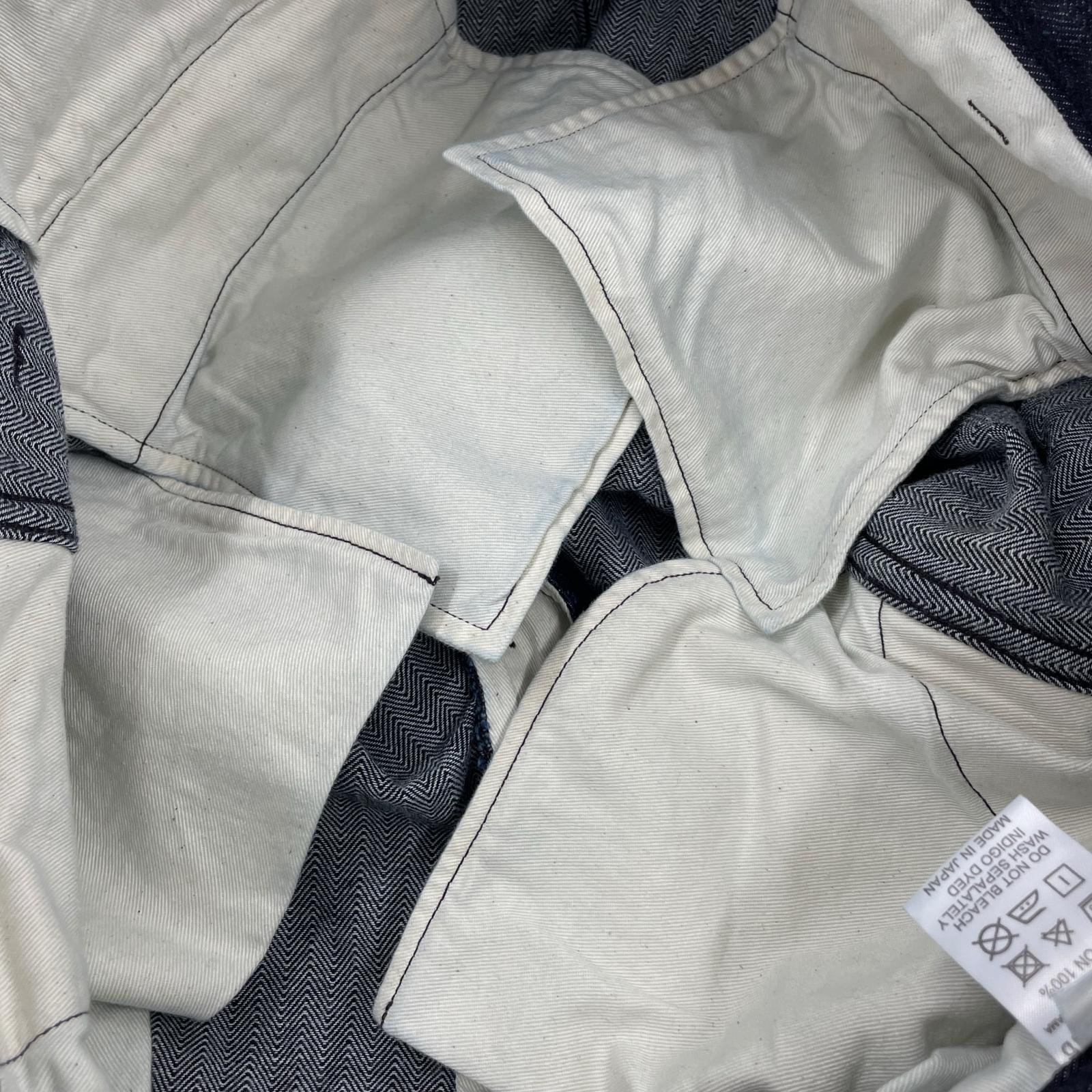 パンツ Indigo Herringbone Officer Trousers W34