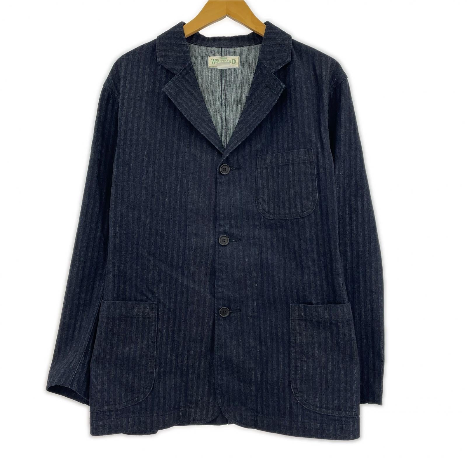 テーラードジャケット Indigo Herringbone Lounge Jacket (38)