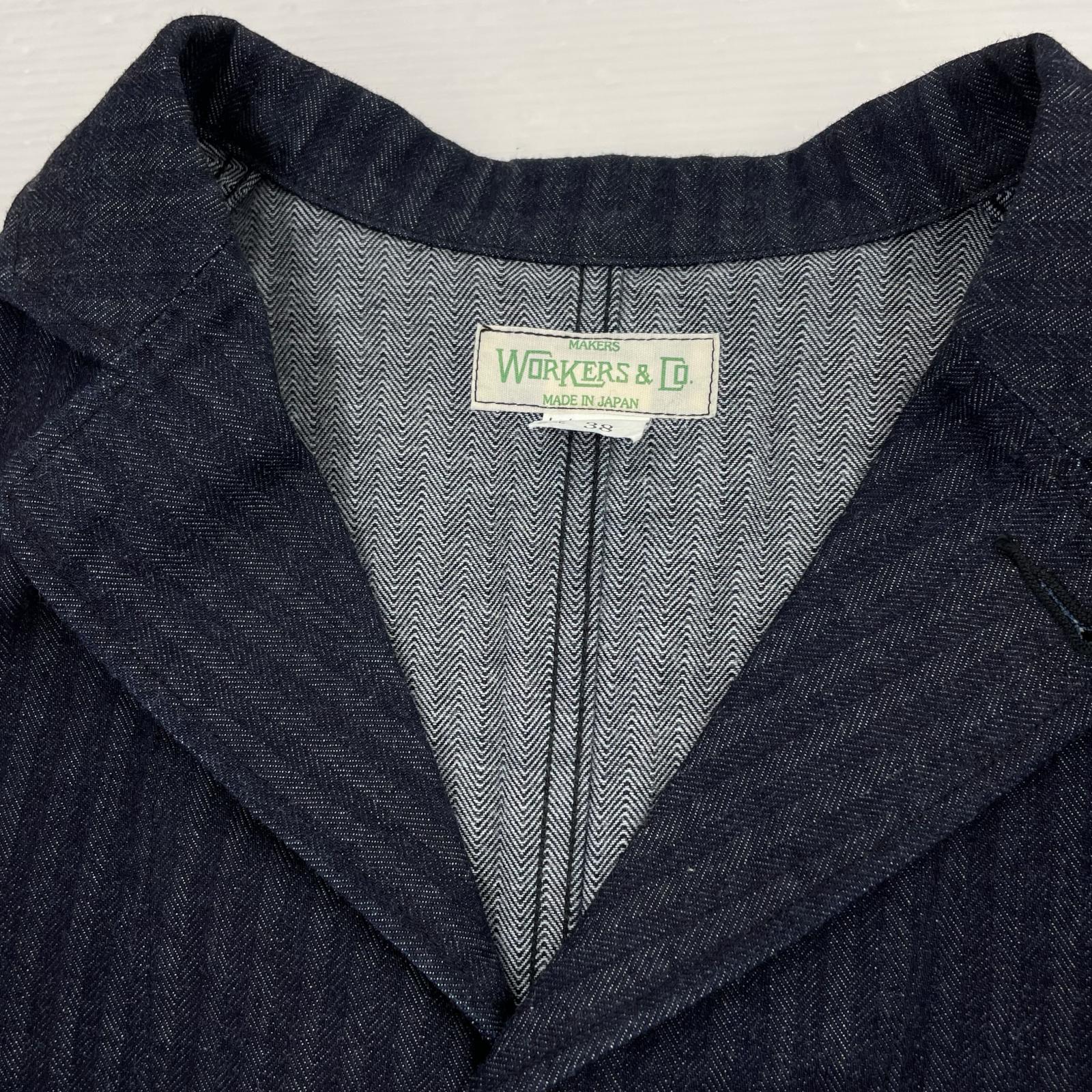 テーラードジャケット Indigo Herringbone Lounge Jacket (38)