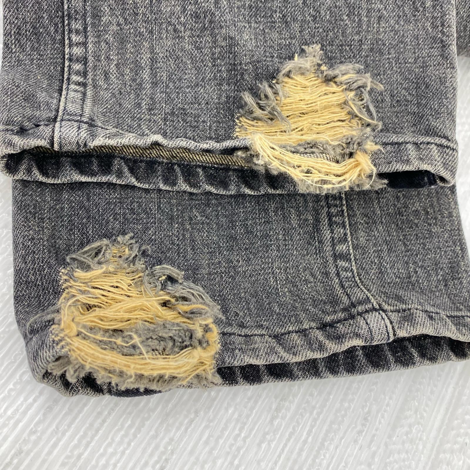 デニムパンツ 02AW 魔女期 Damage Denim M ブラック
