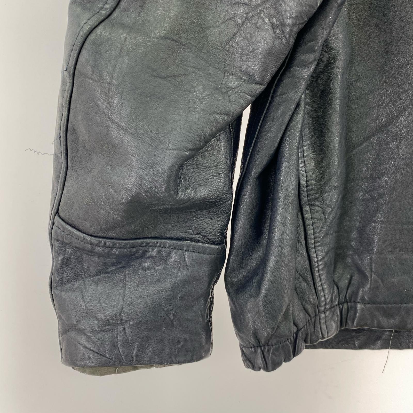 ジャケット 70s~80s FRENCH MILITARY レザー ブラック ブラック