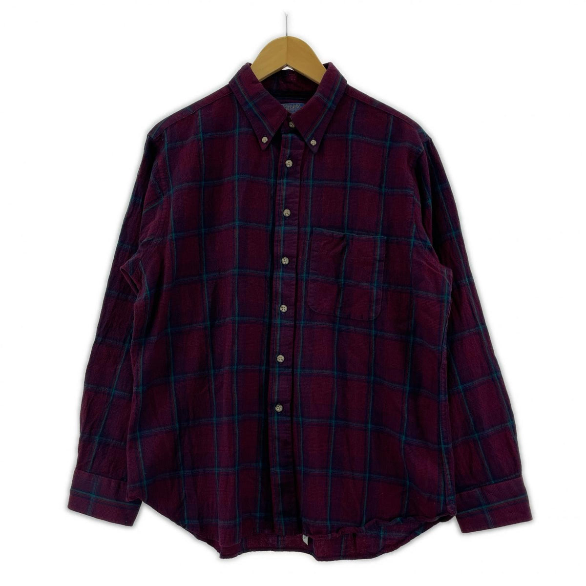 長袖シャツ 70s PENDLETON ウールシャツ 赤 (XL) レッド