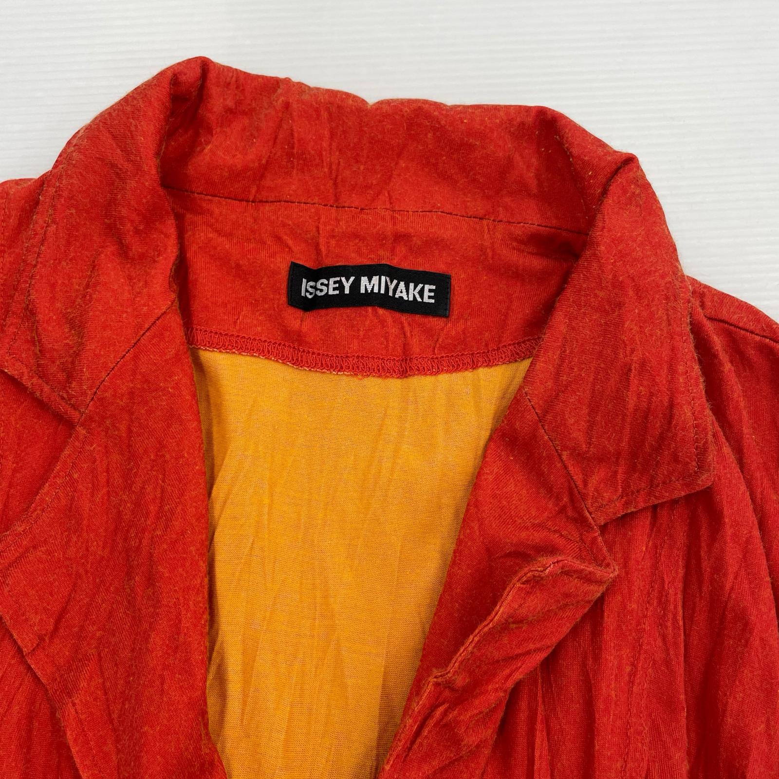 ジャケット ISSEY MIYAKE シワ加工ジャケット 2 オレンジ 2 オレンジ