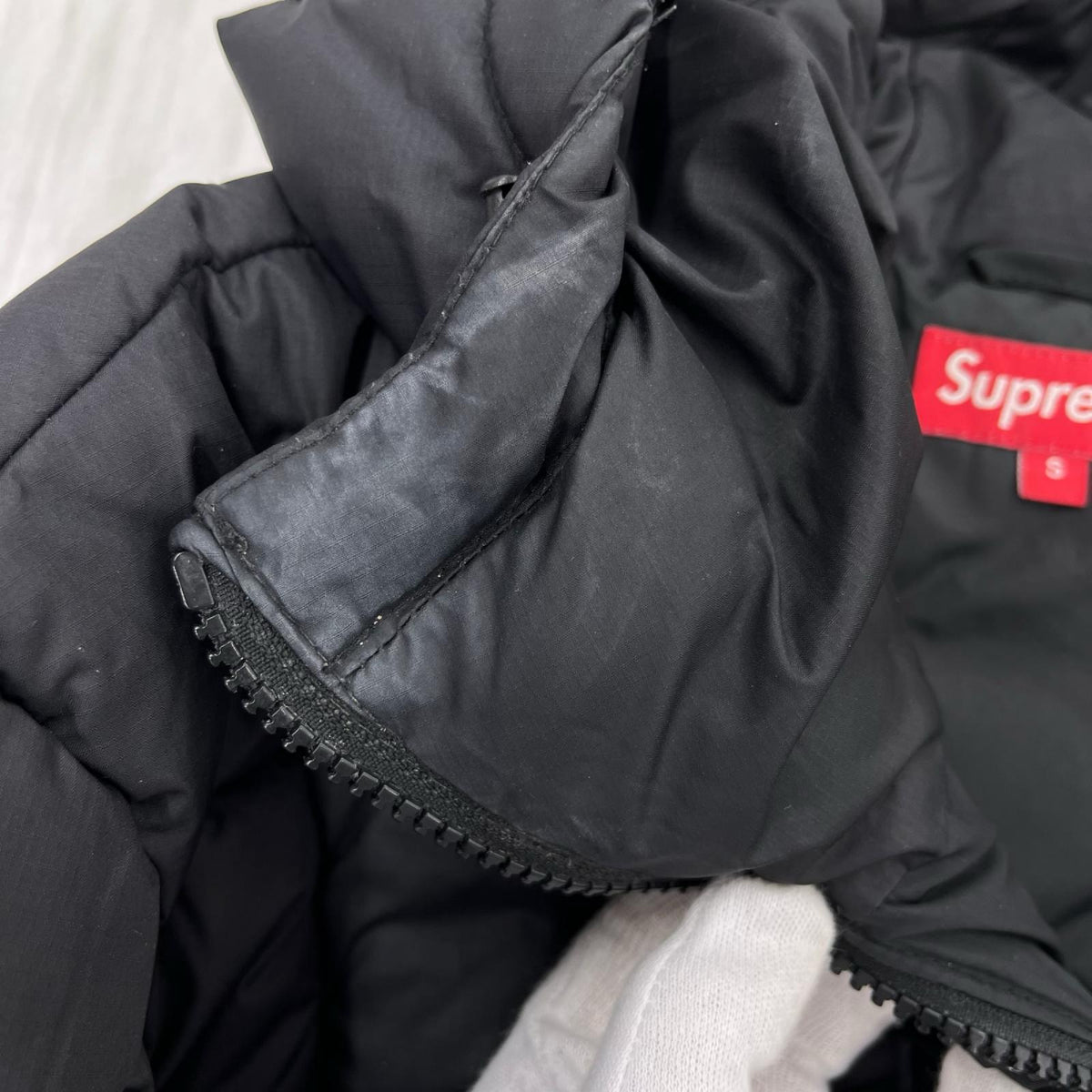 ダウンジャケット 21FW Warp Hooded Puffy Jacket BLK S S ブラック