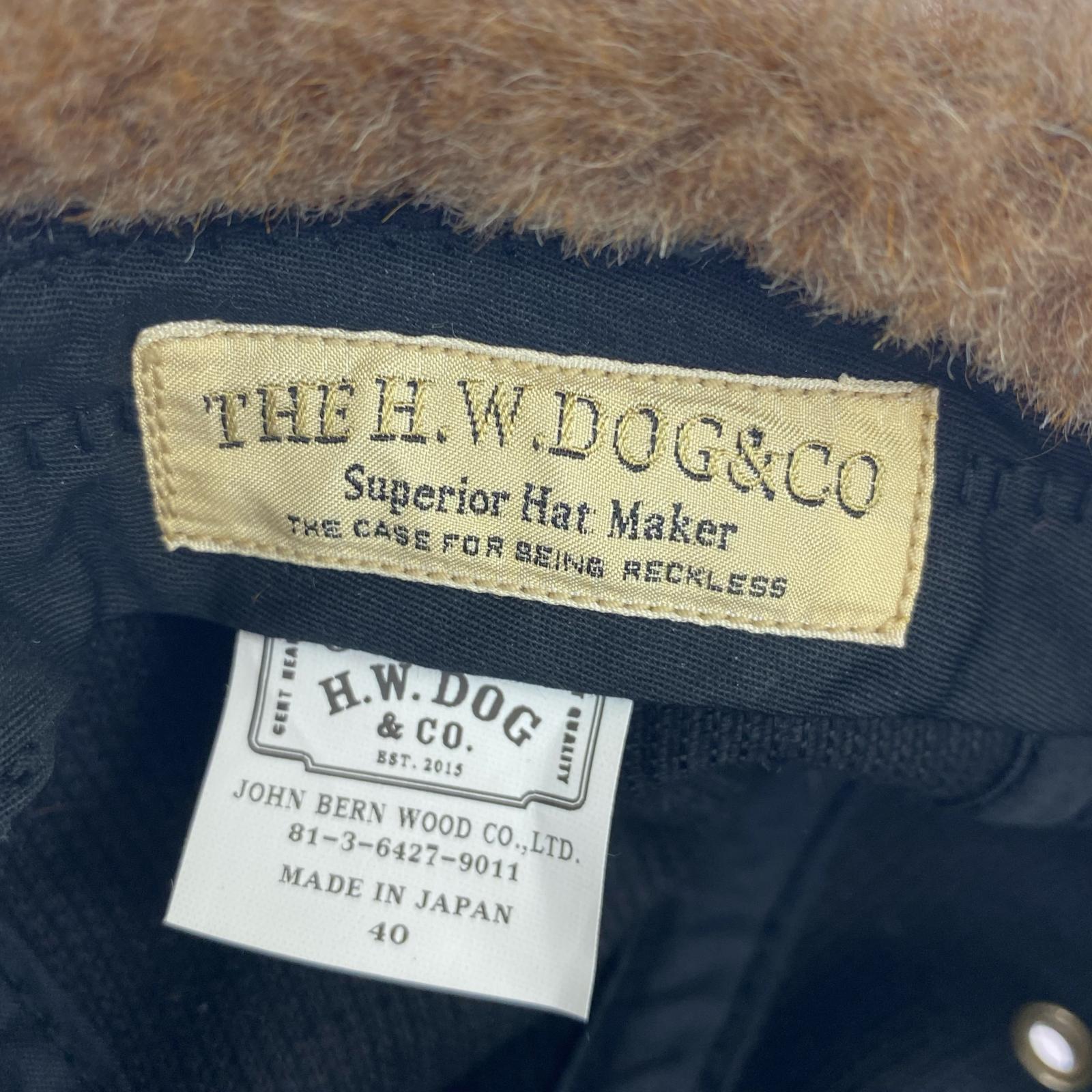 キャップ H.W.DOG FLIGHT CAP BLACK ブラック
