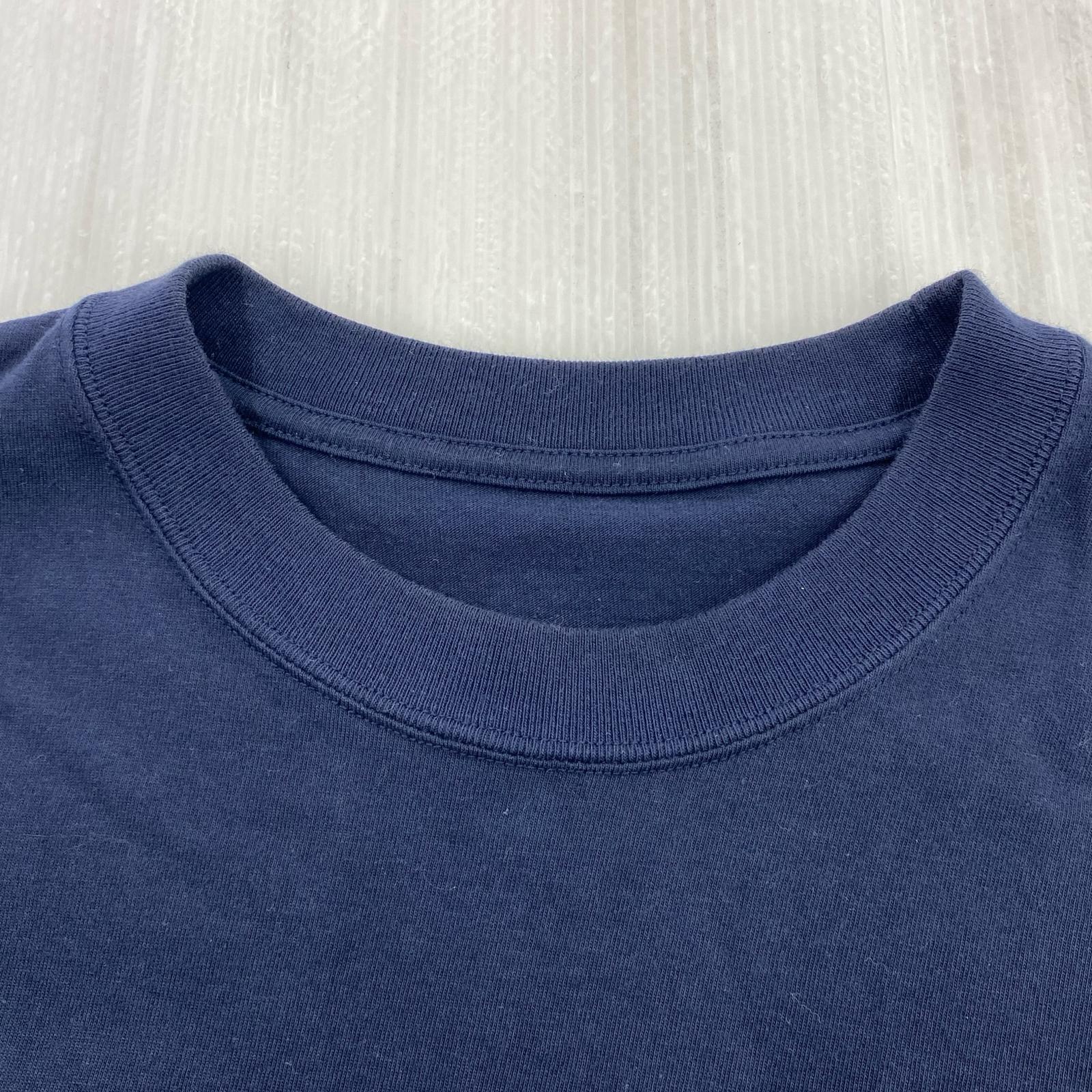 半袖Tシャツ 袖ロゴパッチTee 紺 (XL) ネイビー