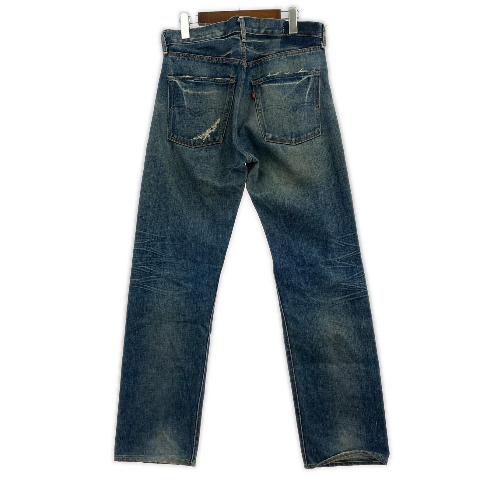 デニムパンツ LEVI'S VINTAGE CLOTHING デニム 66501 W32 赤耳 32 ネイビー