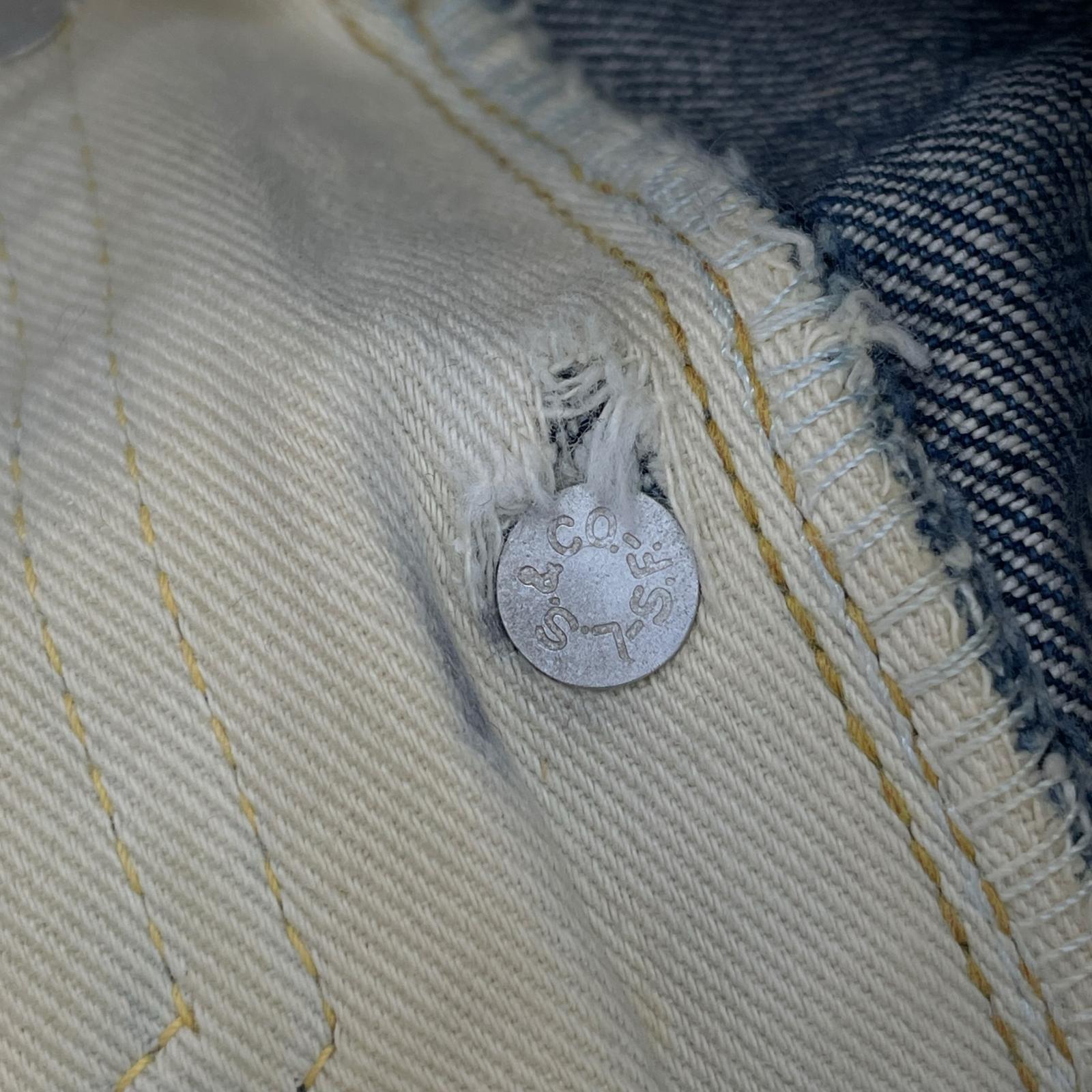 デニムパンツ LEVI'S VINTAGE CLOTHING デニム 66501 W32 赤耳 32 ネイビー