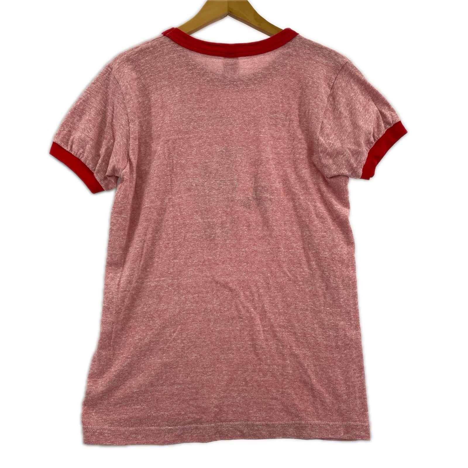 半袖Tシャツ 80s リンガーT ワイリーコヨーテ 霜降り (M) M レッド