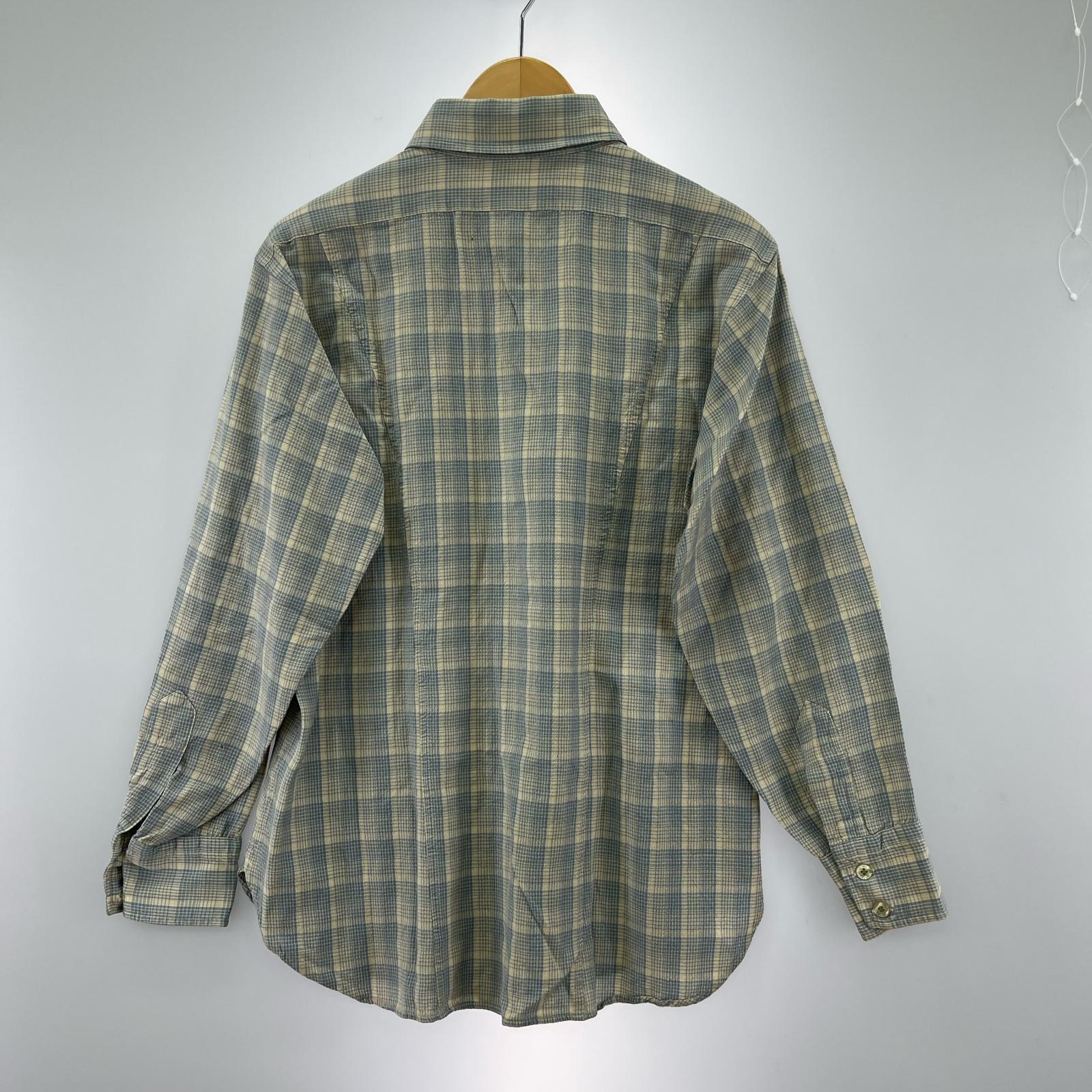 長袖シャツ 70s 白タグ ウエスタンシャツ (L) L ブルー