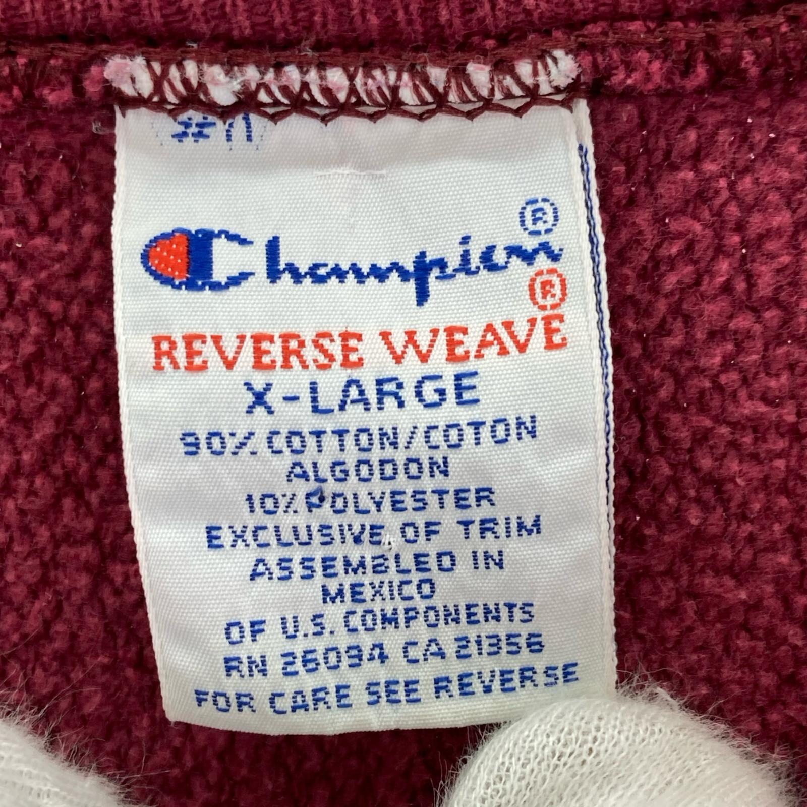 スウェット 90s REVERSE WEAVE VLD XL レッド