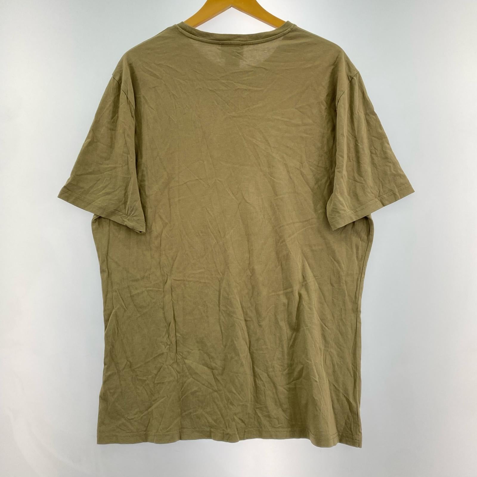 半袖Tシャツ MAN IOUプリント カーキ (XL) カーキ