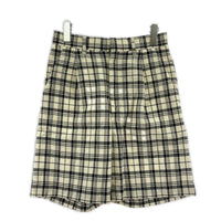 ショートパンツ ウール混チェックショーツ 34